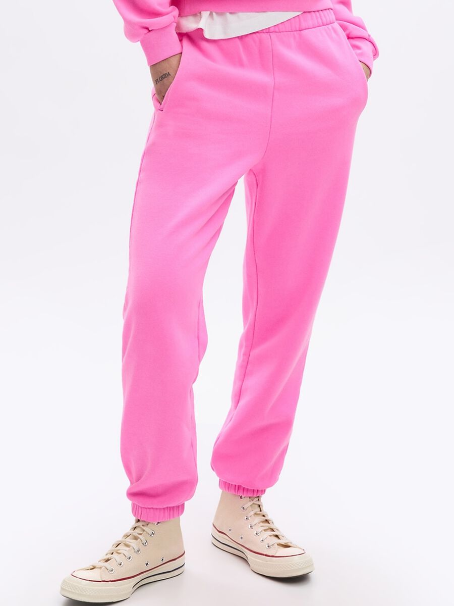 Joggers in felpa a vita alta Donna_2