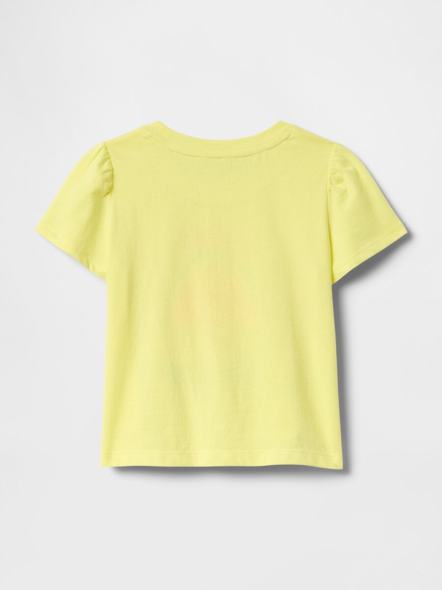 T-shirt gialla con stampa anguria per bambini Bimba_1