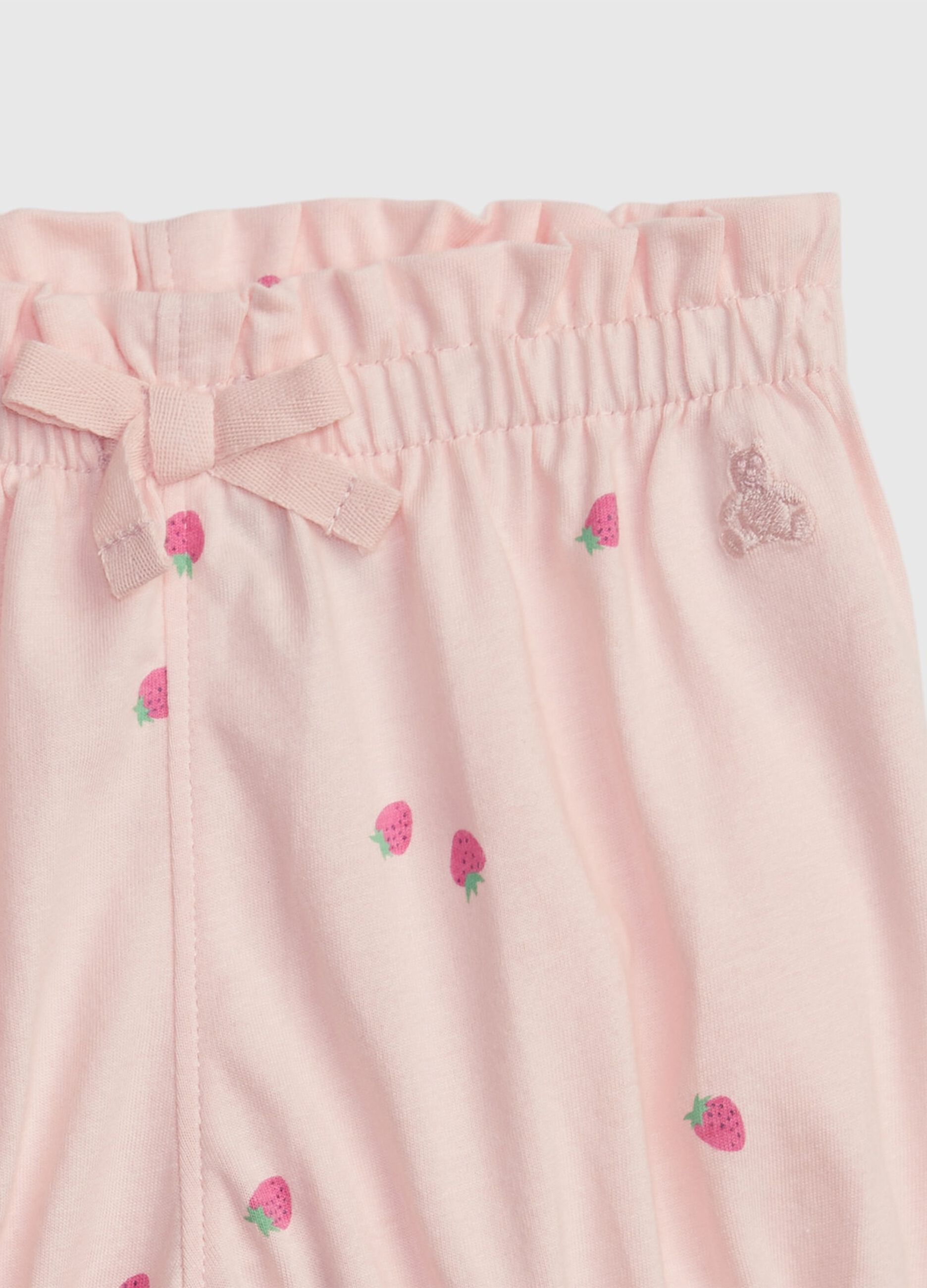 Organic cotton shorts with print and embroidery_2