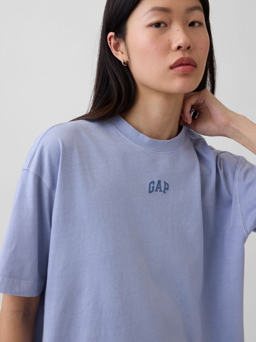 T-shirt a maniche corte in puro cotone con logo GAP Donna_3