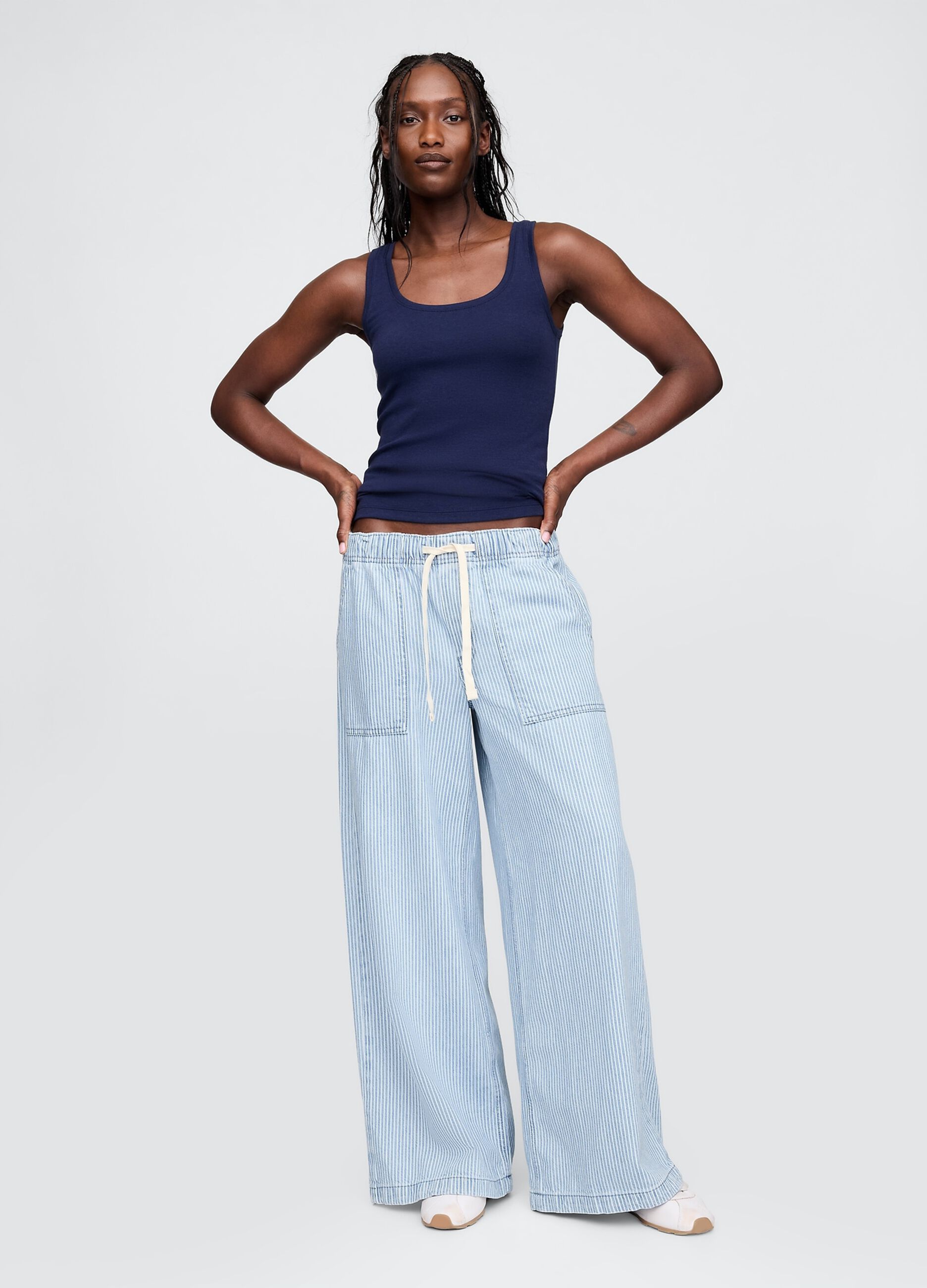 Pantaloni ampi in denim leggero Gap