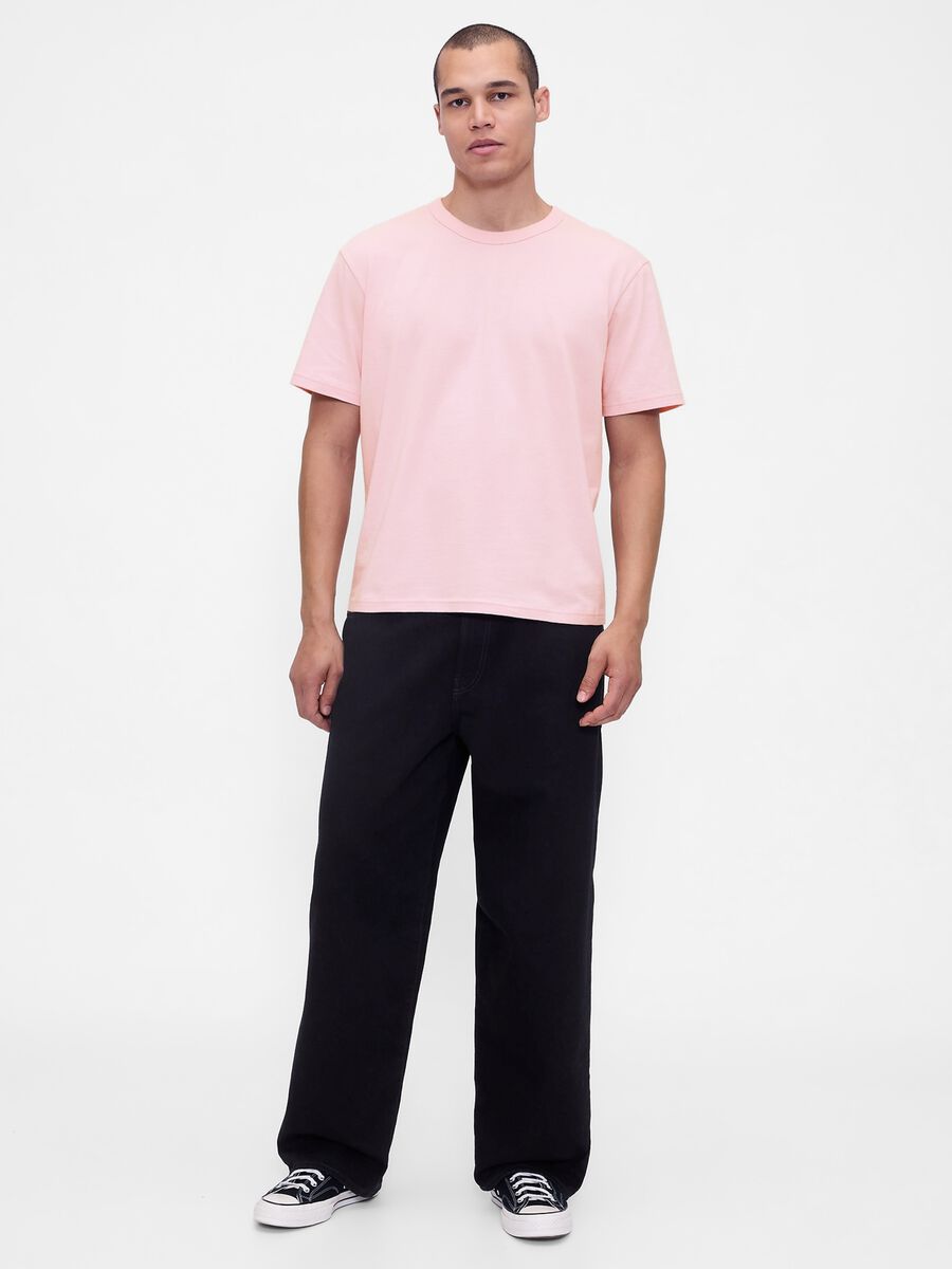 Pink Short Sleeve T-shirt Man_2