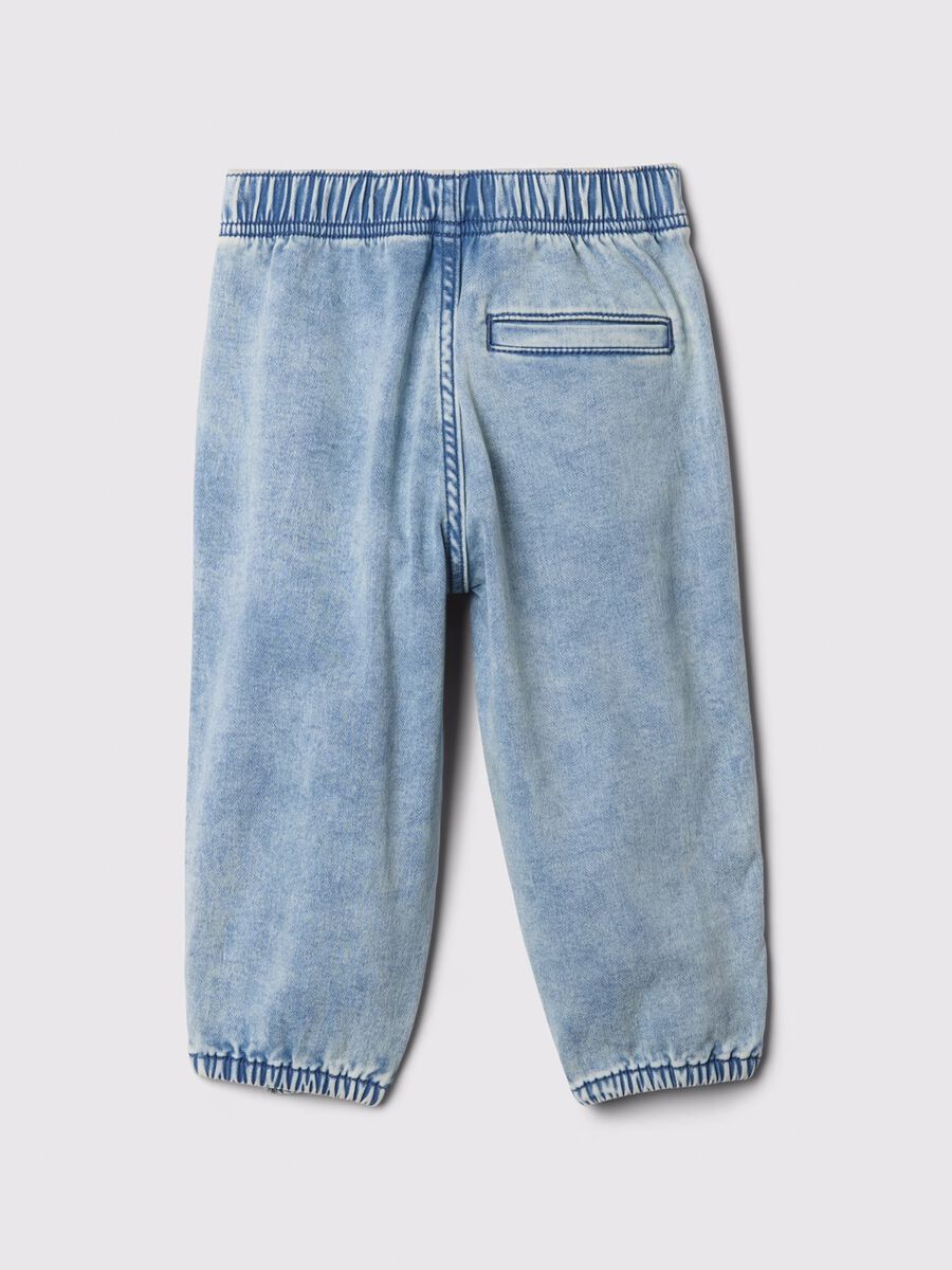 Children's Blue Denim Trousers in Stretch Fabric Baby Boy_1