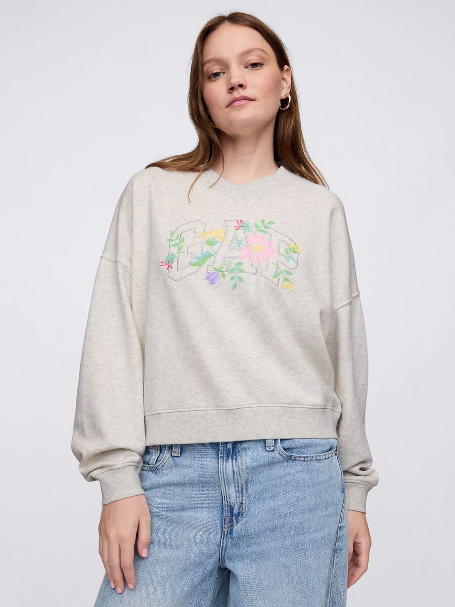 Gap Floral Embroidered Sweatshirt Woman_0