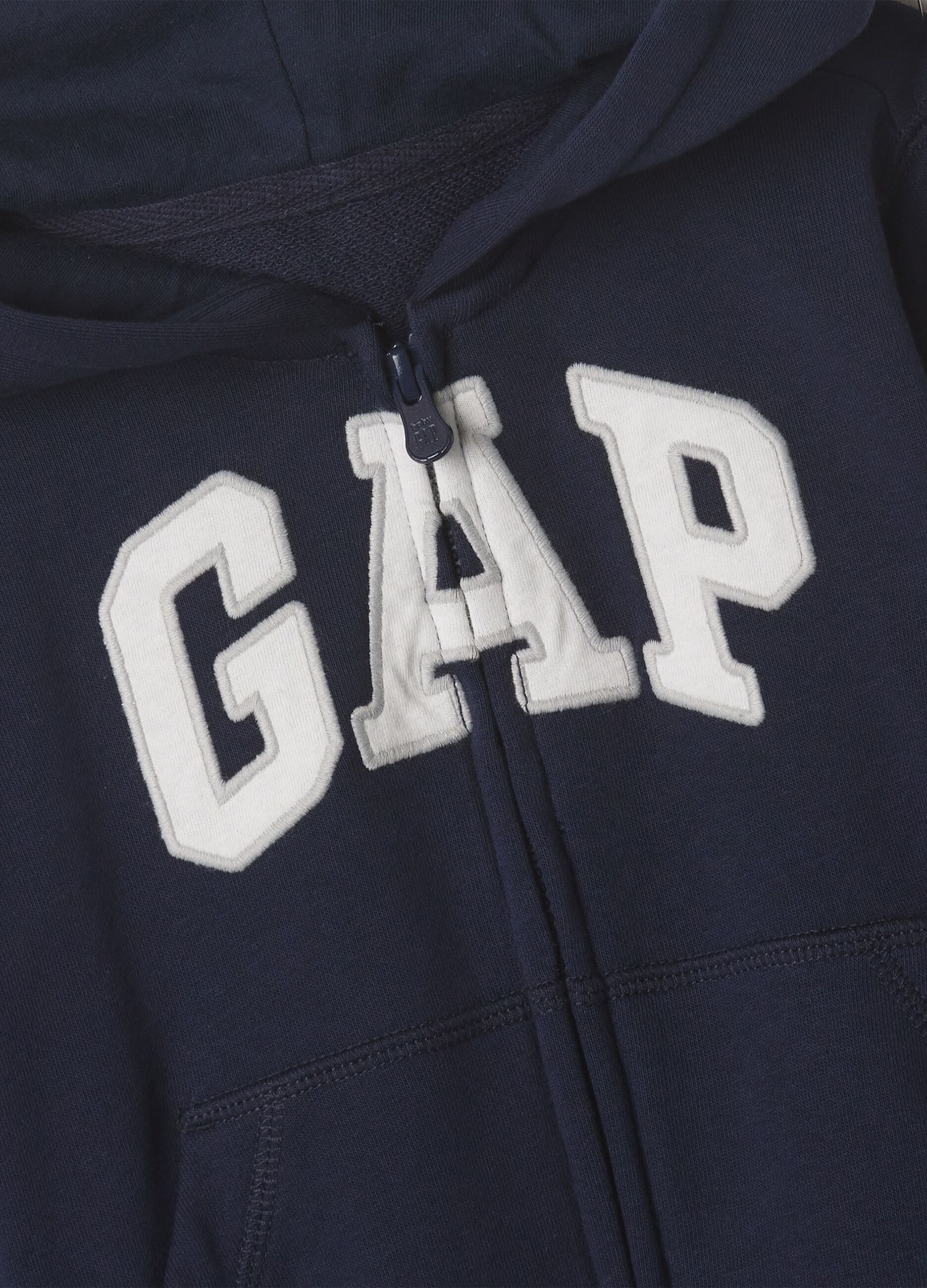 Full-zip con cappuccio e ricamo logo_2