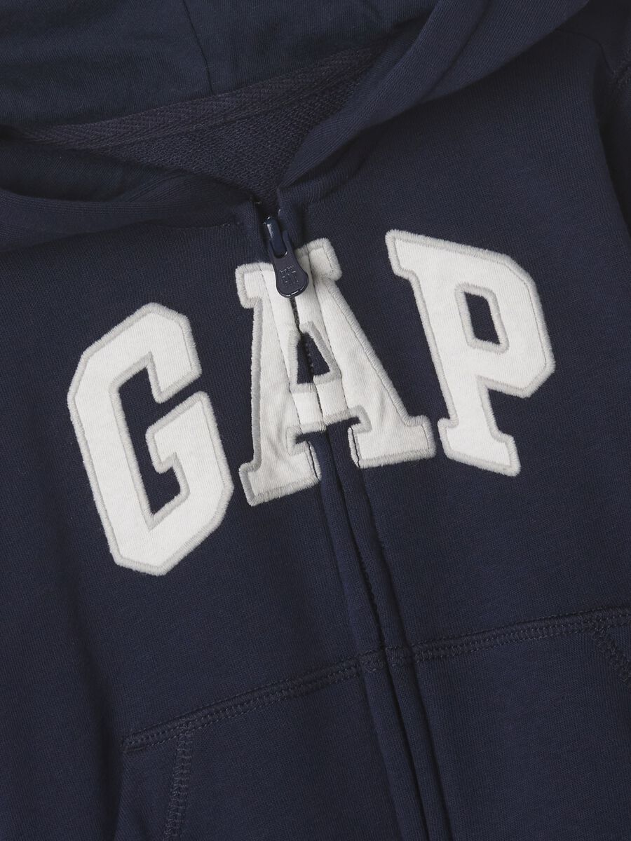 Full-zip con cappuccio e ricamo logo Bimbo_2