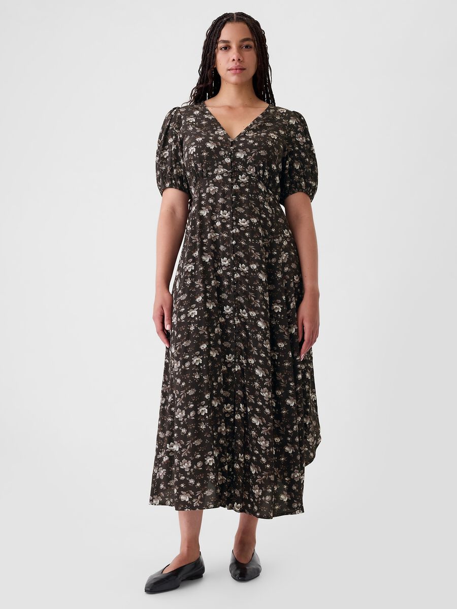 Vestito lungo chemisier floreale Donna_3