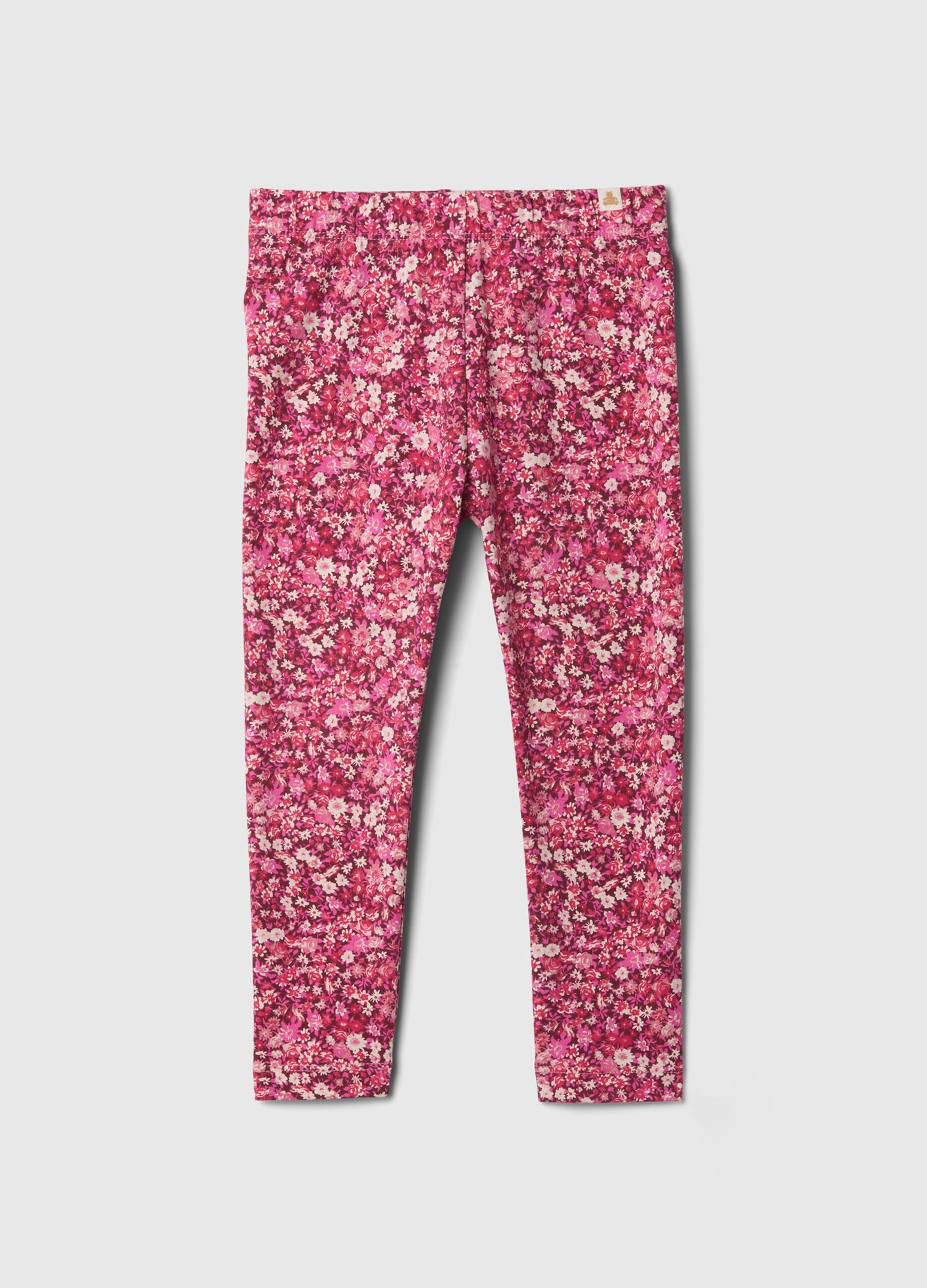 Leggings in cotone stretch con stampa
