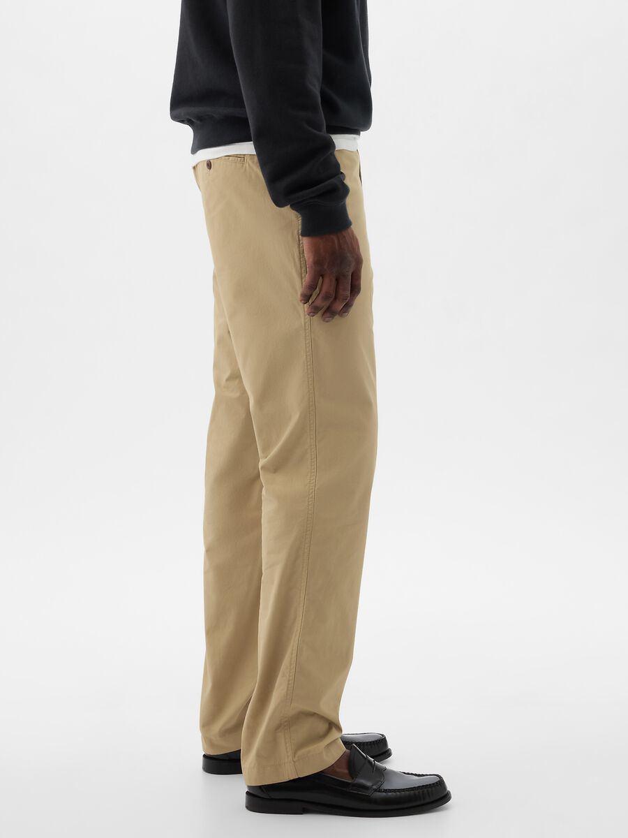 Chino trousers in poplin Man_1