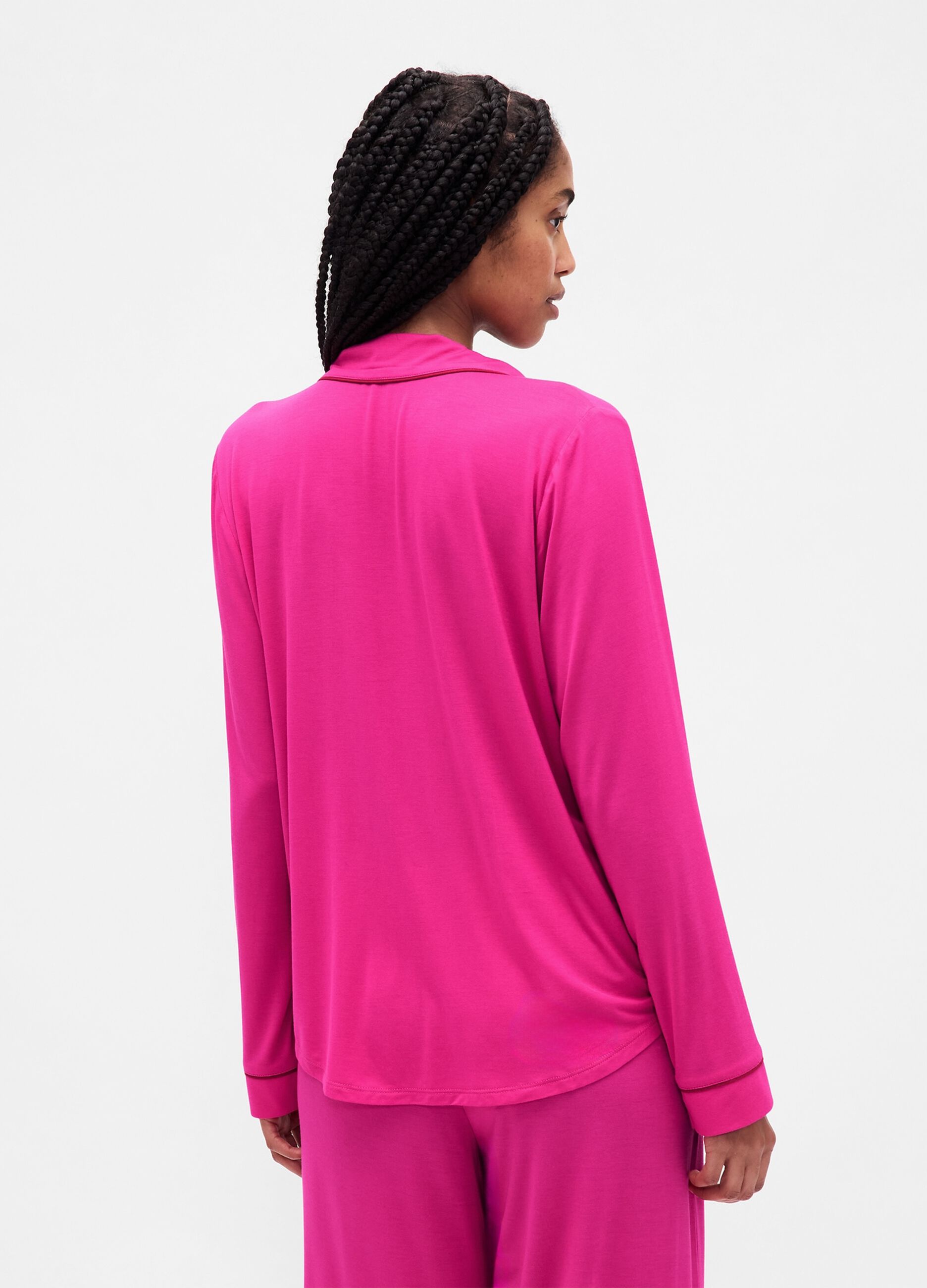 Pigiama rosa in modal elasticizzato_2