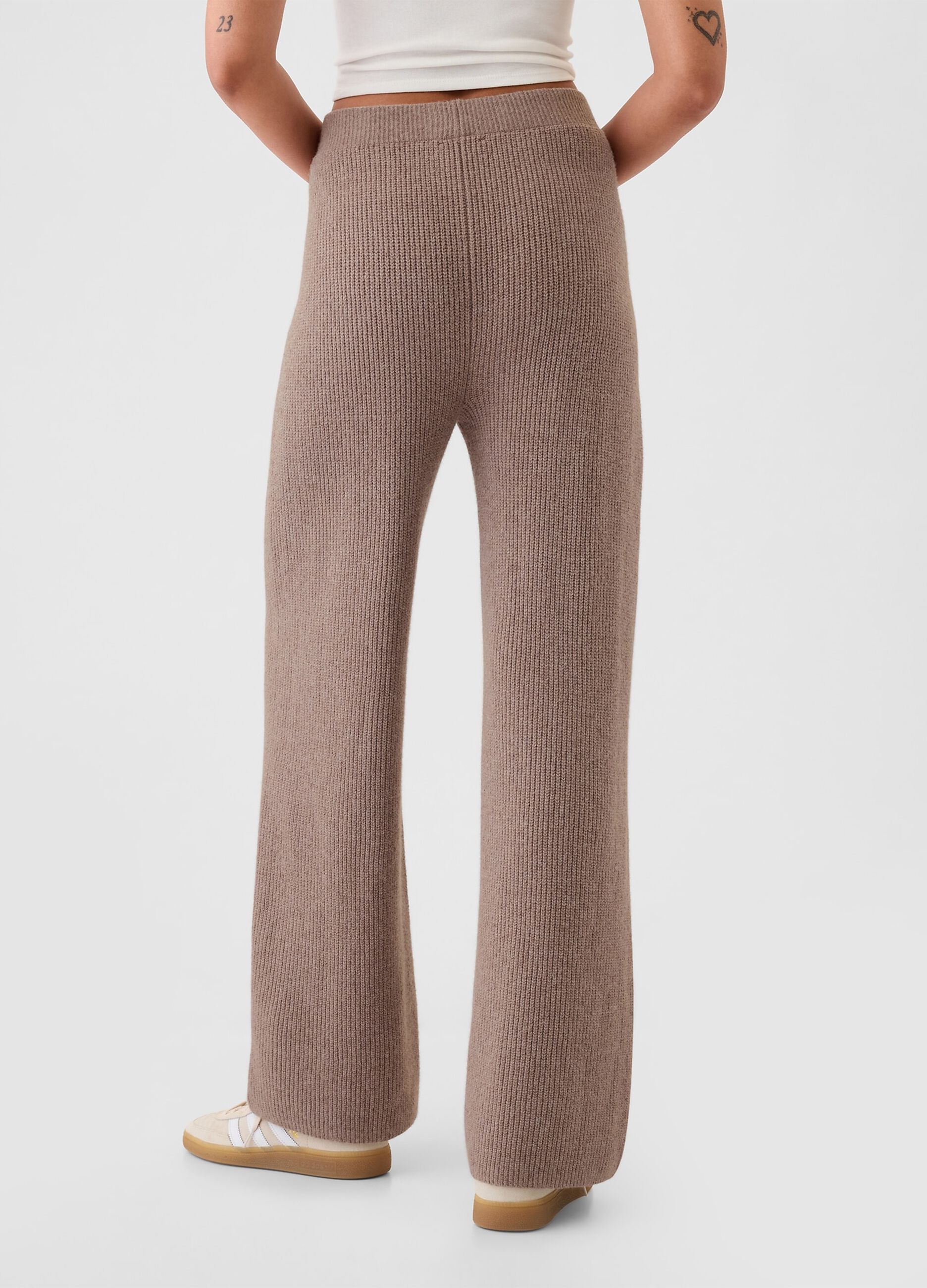 Pantalone a gamba larga a costine_2