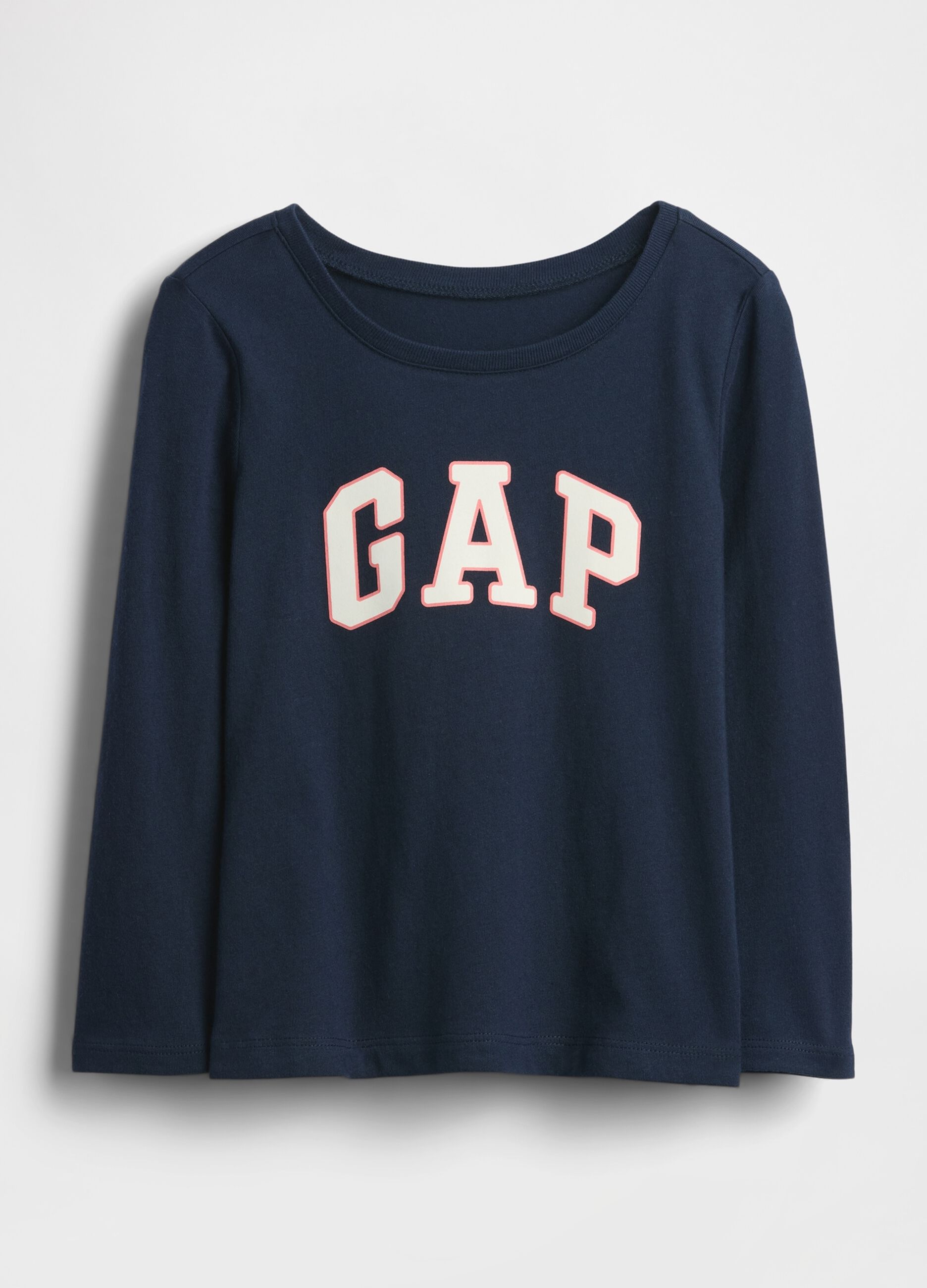 Girl's blue long-sleeve cotton shirt