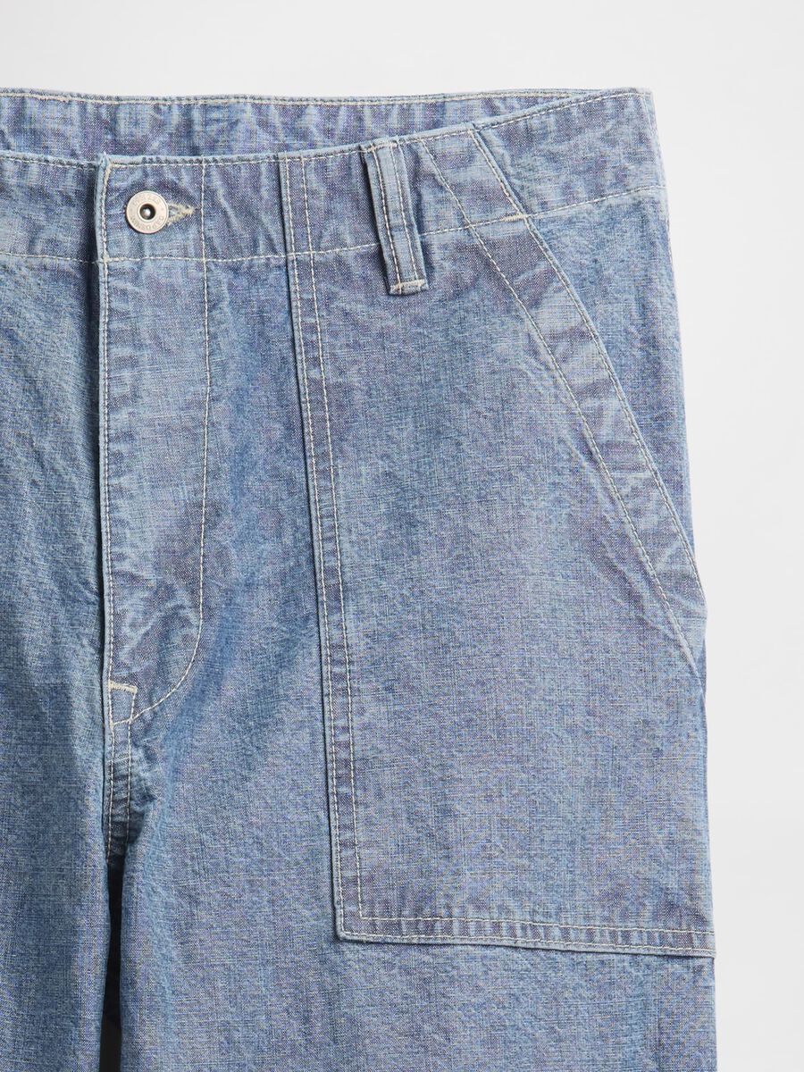 Pantaloni in denim regular blu Uomo_5