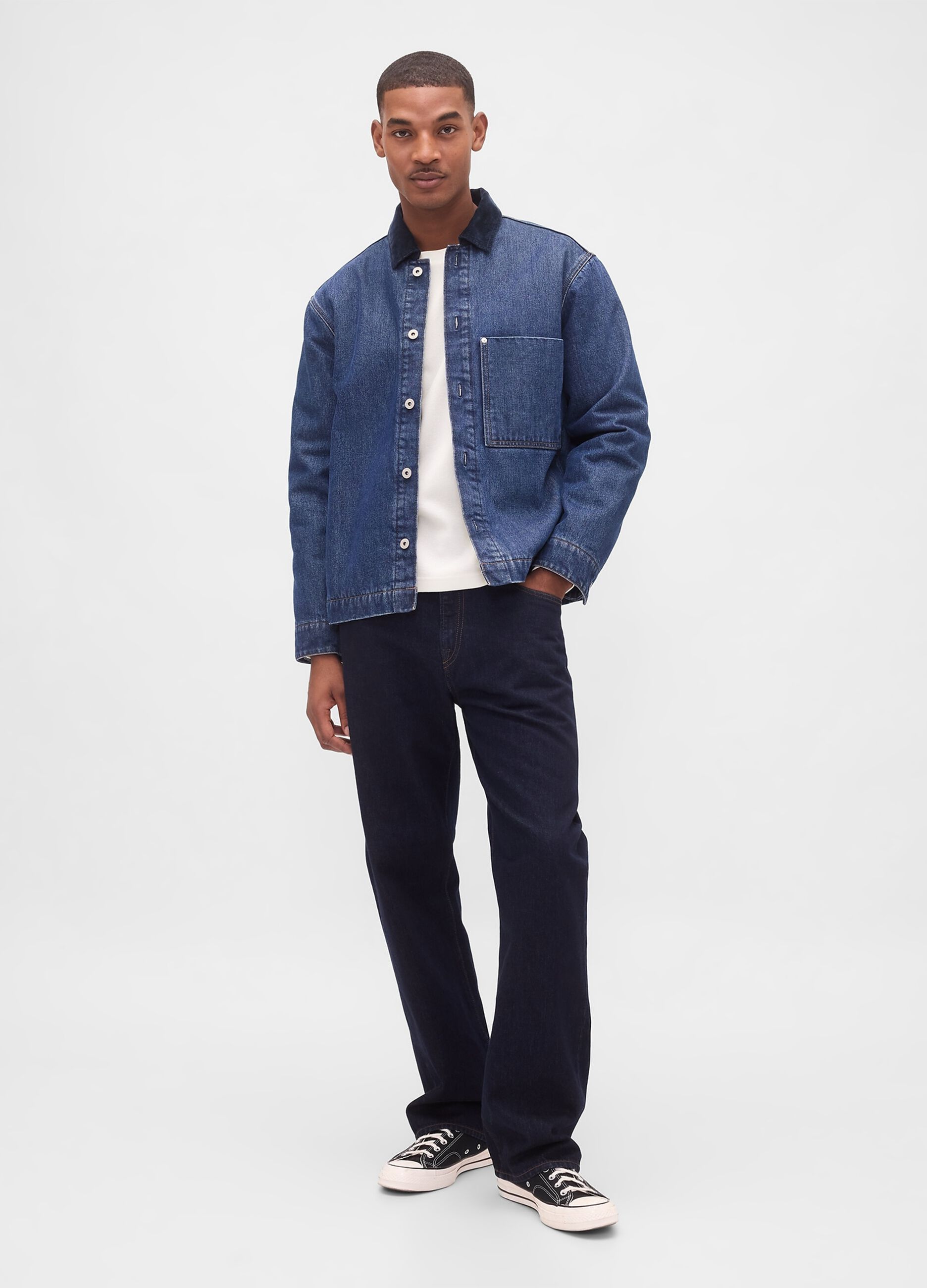 Stretch Long Sleeve White Shirt