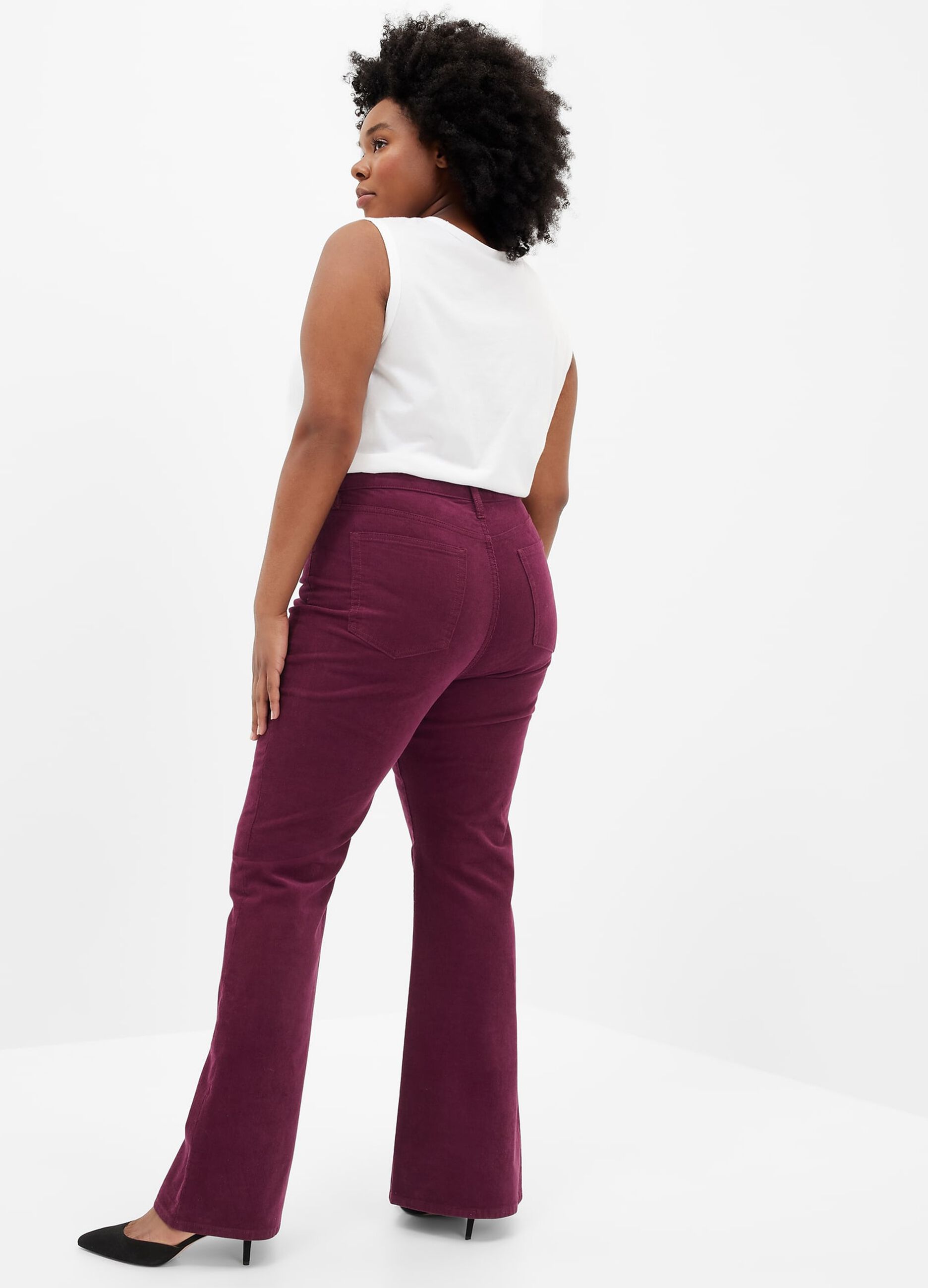Flare-fit stretch corduroy jeans_3