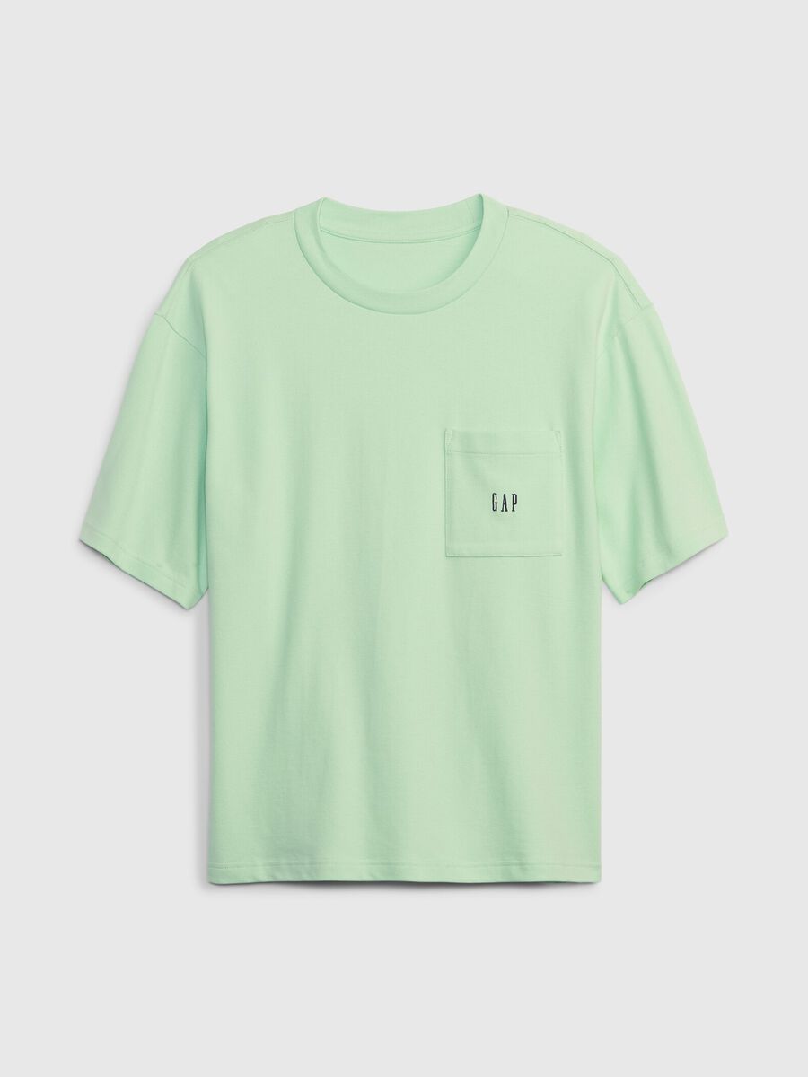 T-shirt in cotone con tasca e ricamo logo Uomo_3