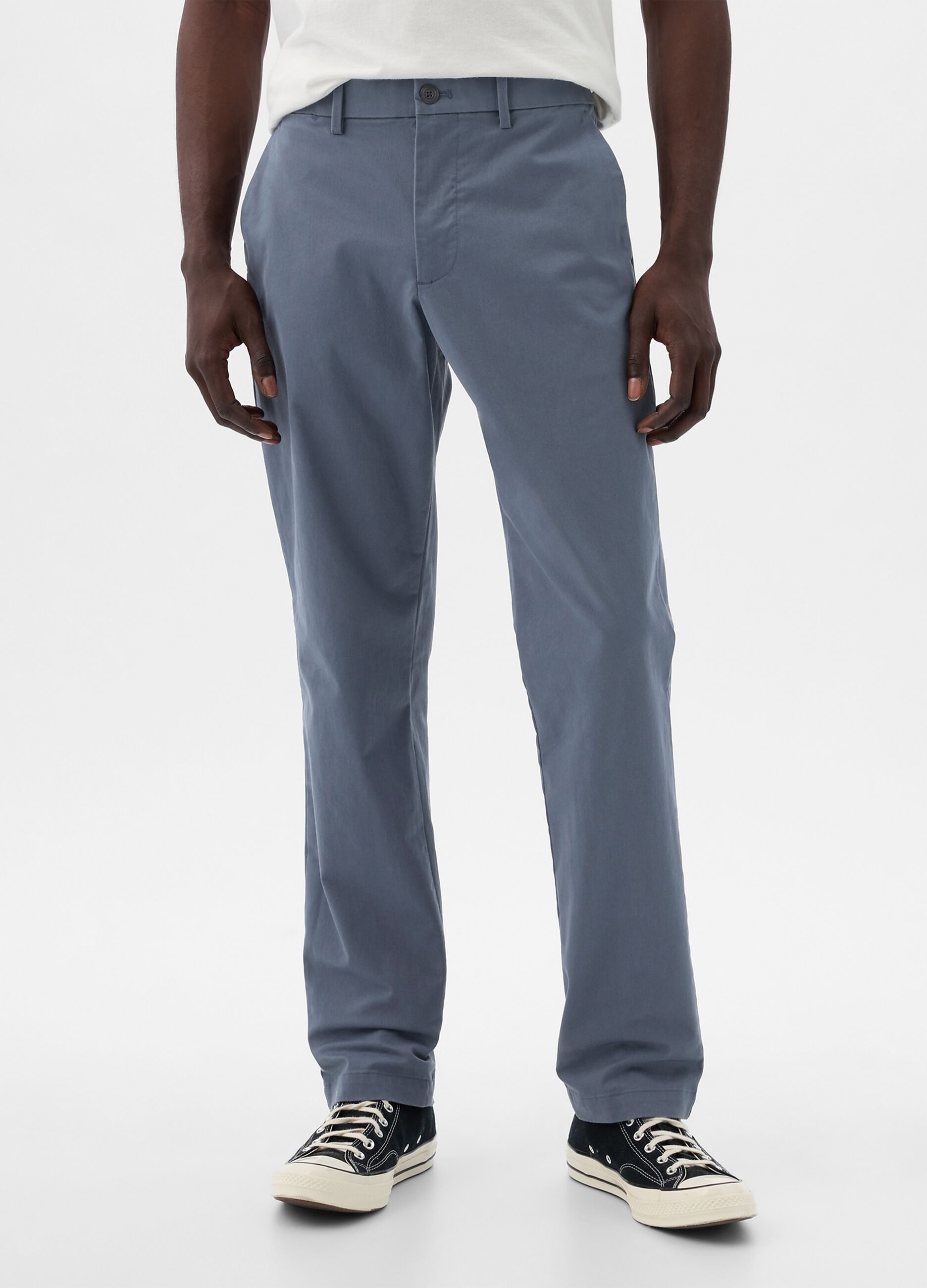 Straight-fit trousers in stretch cotton_1