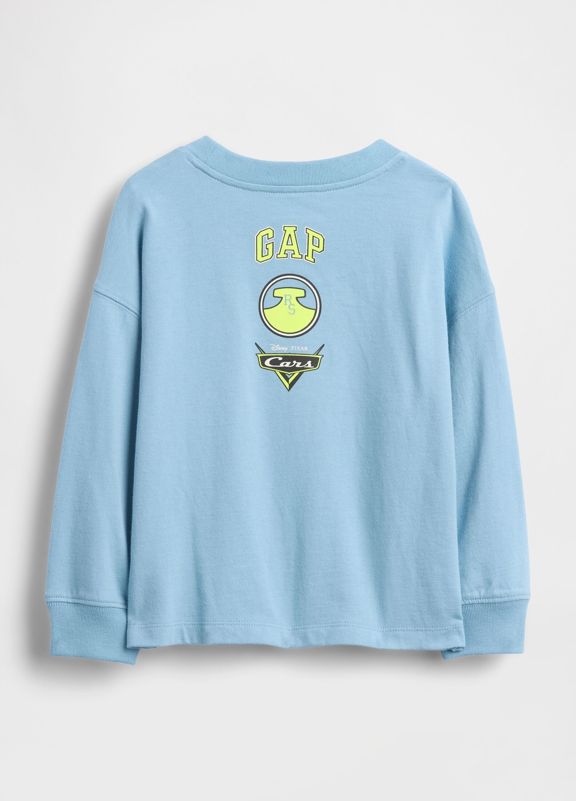 Maglia a maniche lunghe azzurra in cotone_1