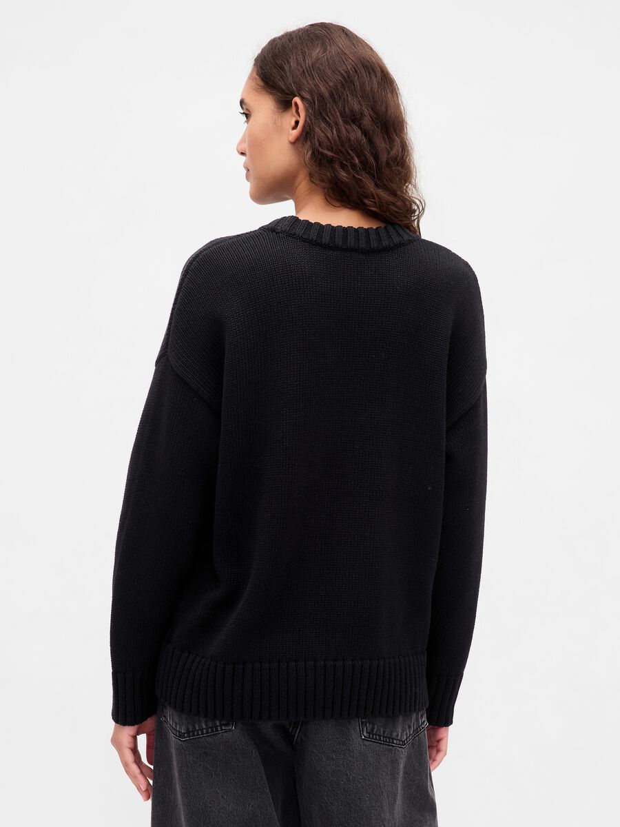 Maglione nero in cotone  Donna_2