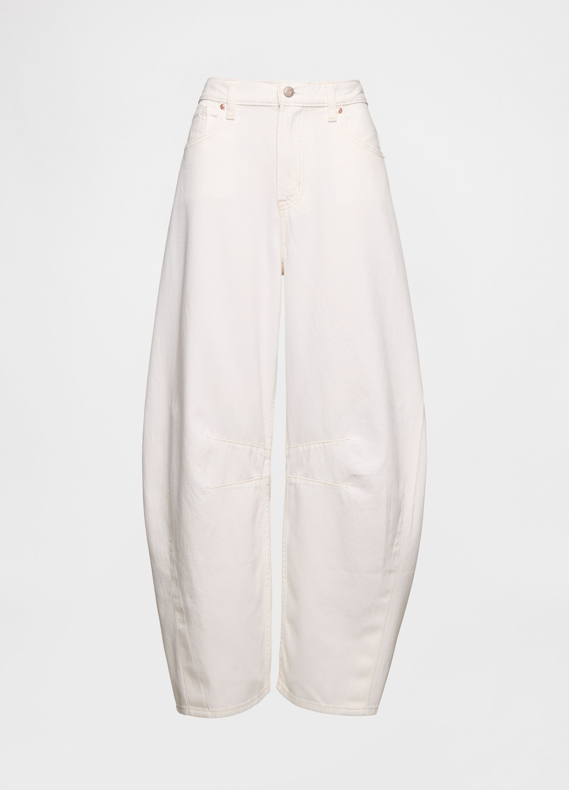 Pantaloni ampi bianchi in cotone_6