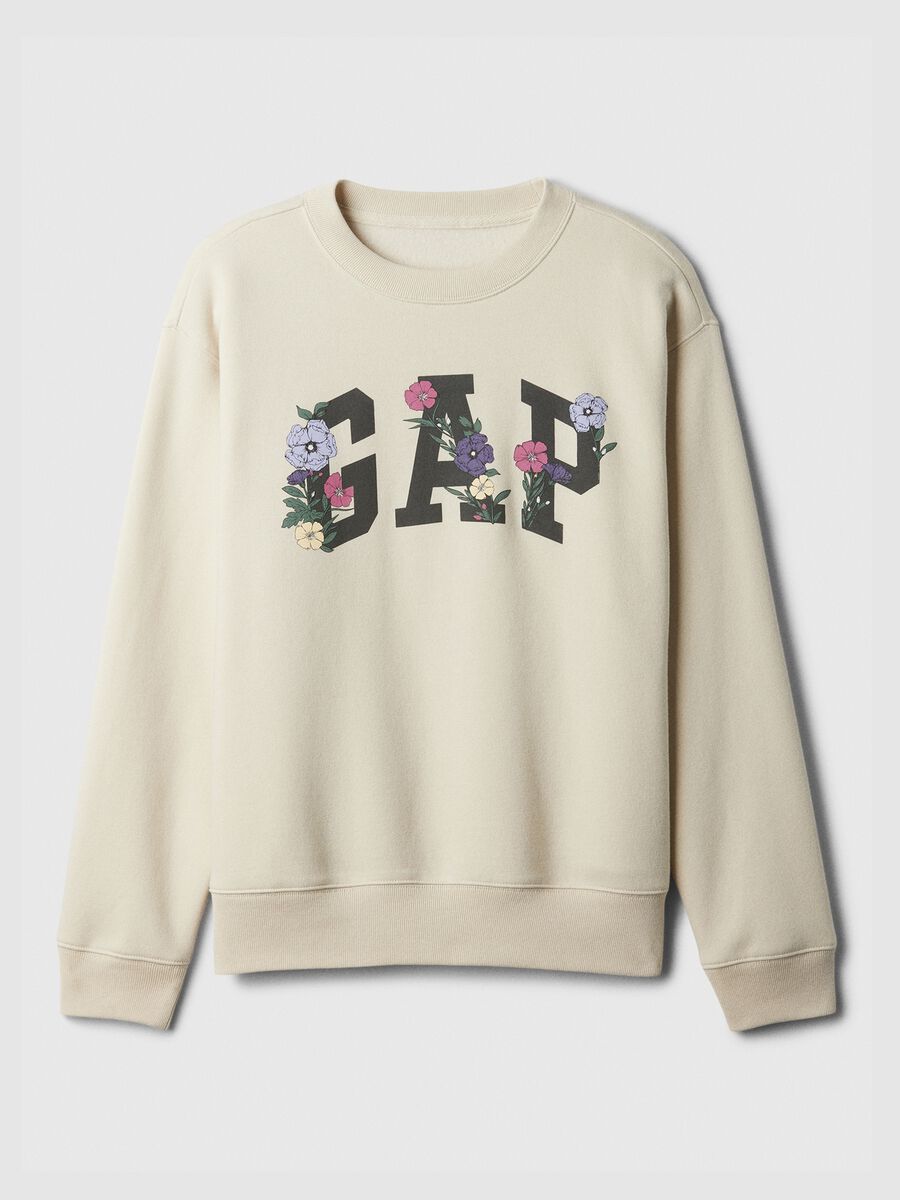Felpa con scollo rotondo e logo Donna_4