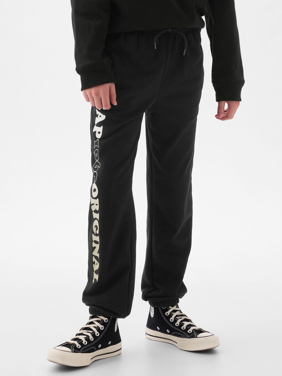 Joggers con coulisse e stampa logo Bambino_1