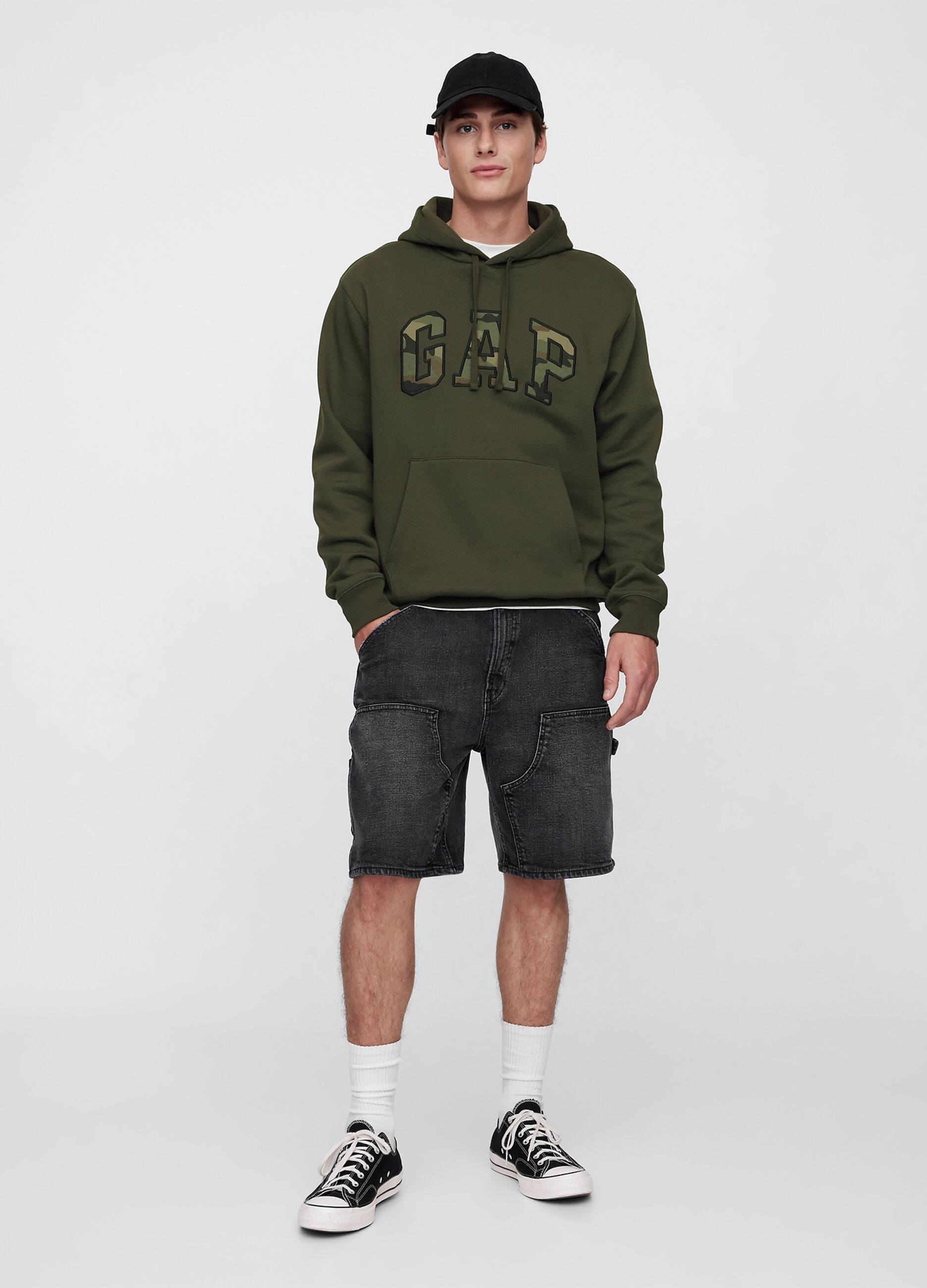 Felpa con cappuccio e logo