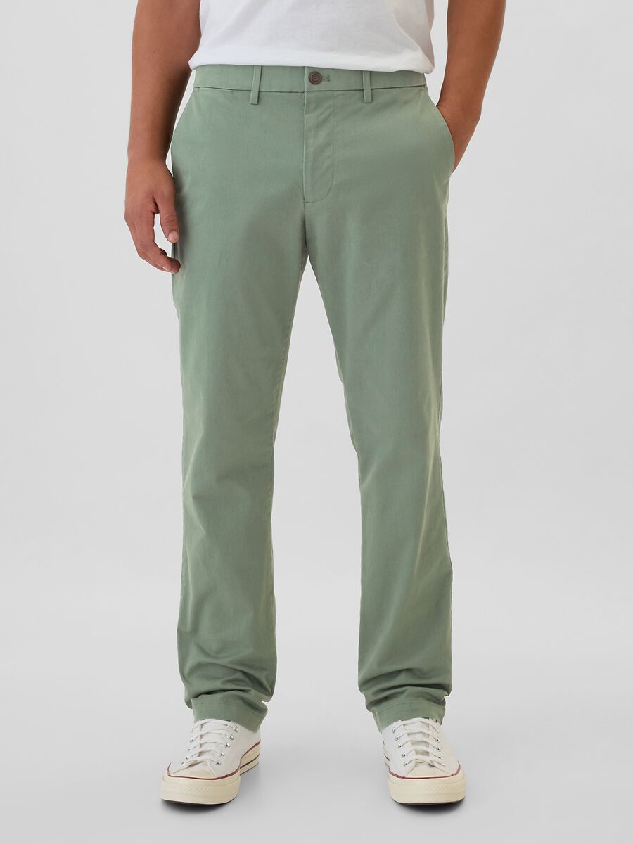 Pantalone chino in cotone stretch Uomo_1