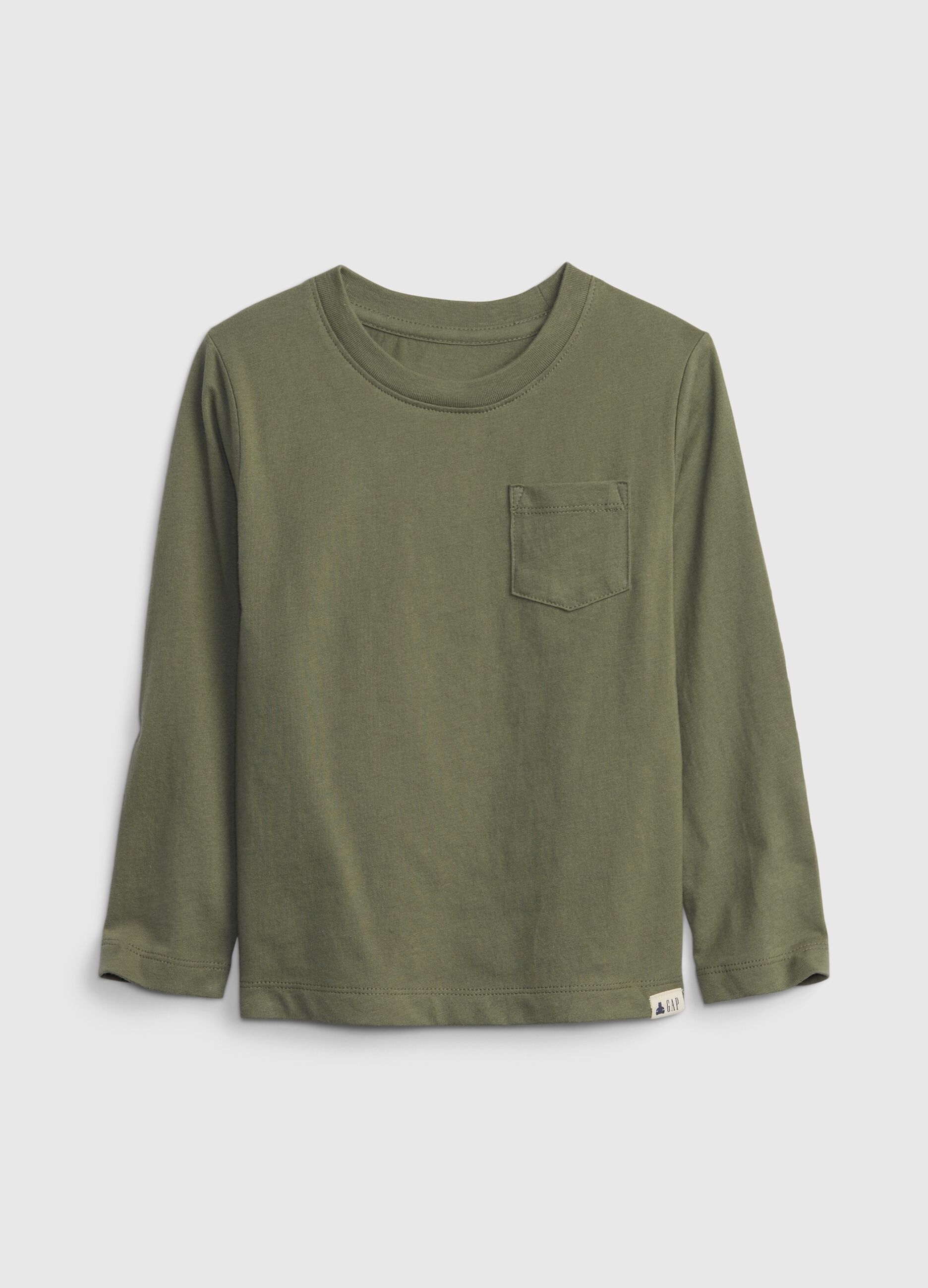 Long-sleeved T-shirt with pocket