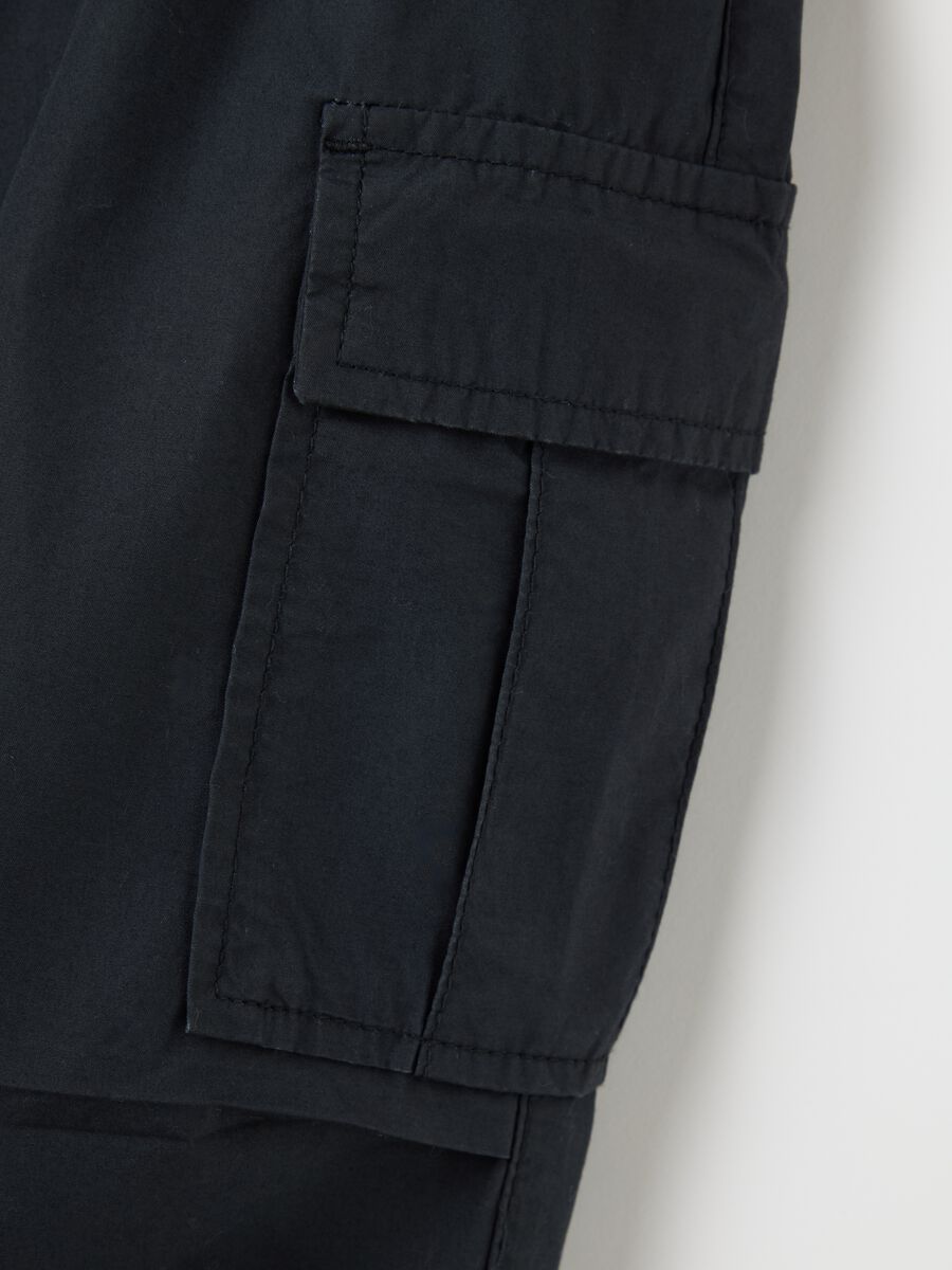 Cargo joggers in cotton with drawstring Girl_3