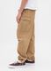 Pantaloni cargo beige elasticizzati_3