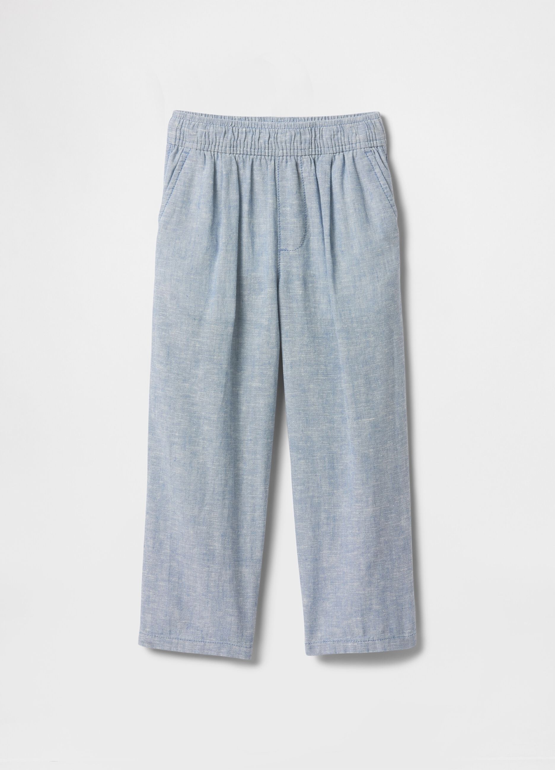 Pantaloni in lino e cotone per bambino_1