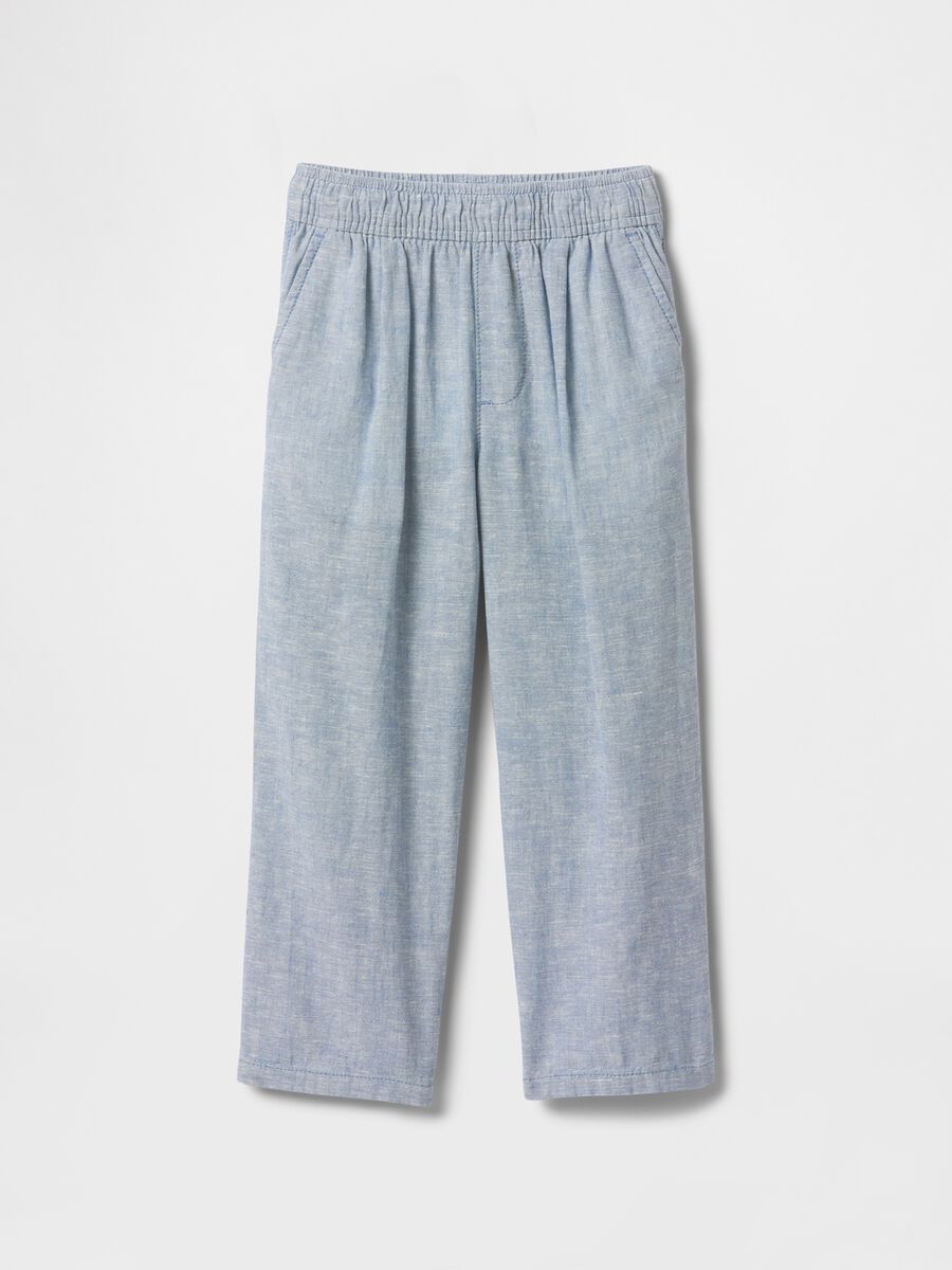 Pantaloni in lino e cotone per bambino Bimbo_1