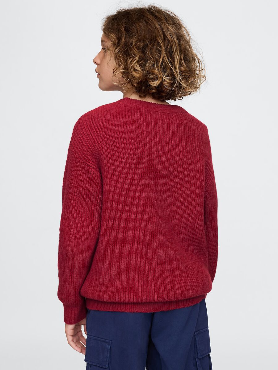 Pullover con lavorazione a coste inglesi Bambino_2