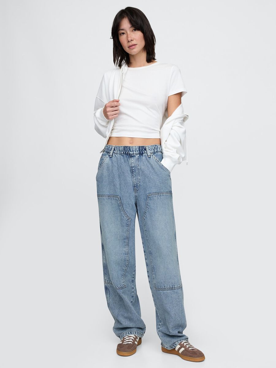 Jeans blu baggy in cotone e Lyocell Gap Uomo_3
