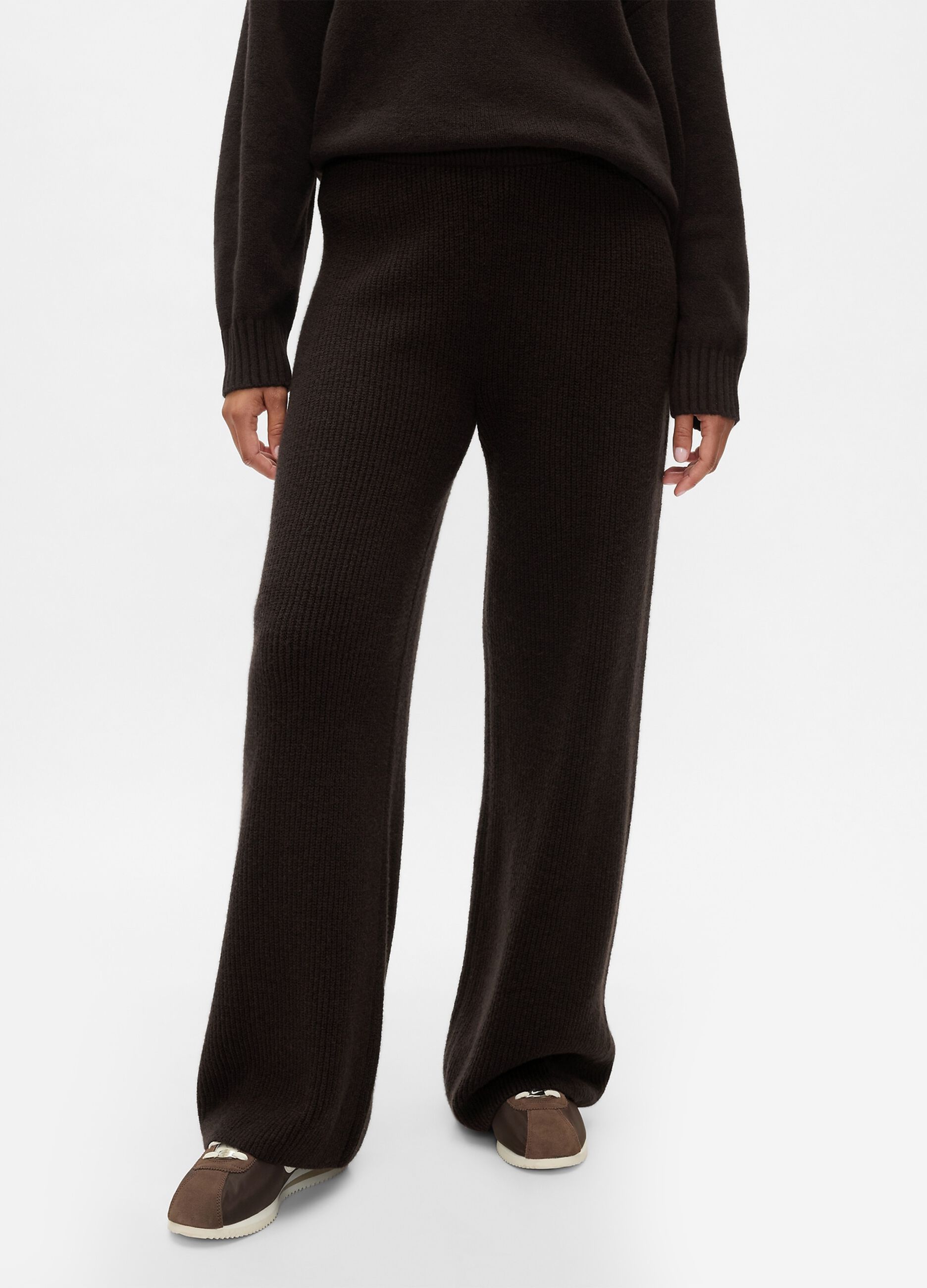 Pantalone a gamba larga a costine_1