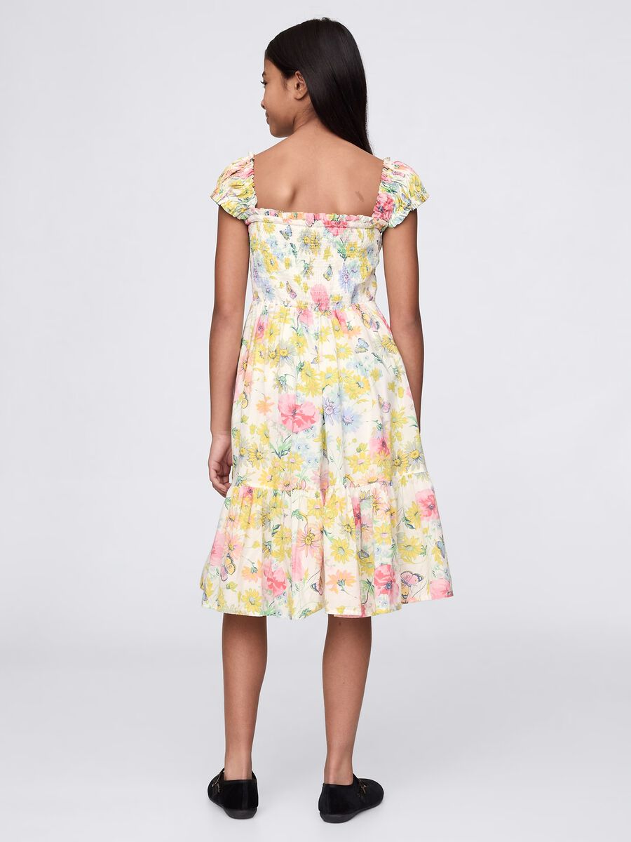 Multicolor Floral Dress in Cotton GAP Kids Girl_2
