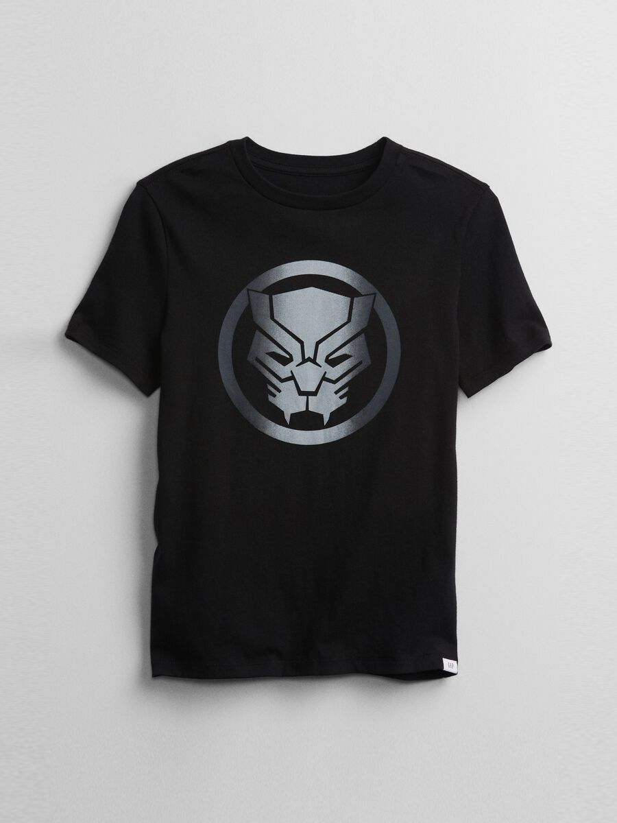 Cotton T-shirt with Marvel Black Panther print Boy_0