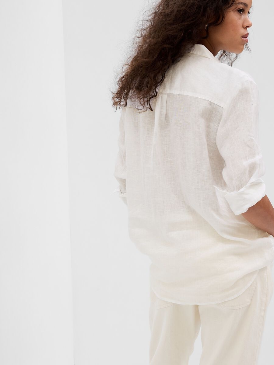 Linen shirt with pocket Woman_1