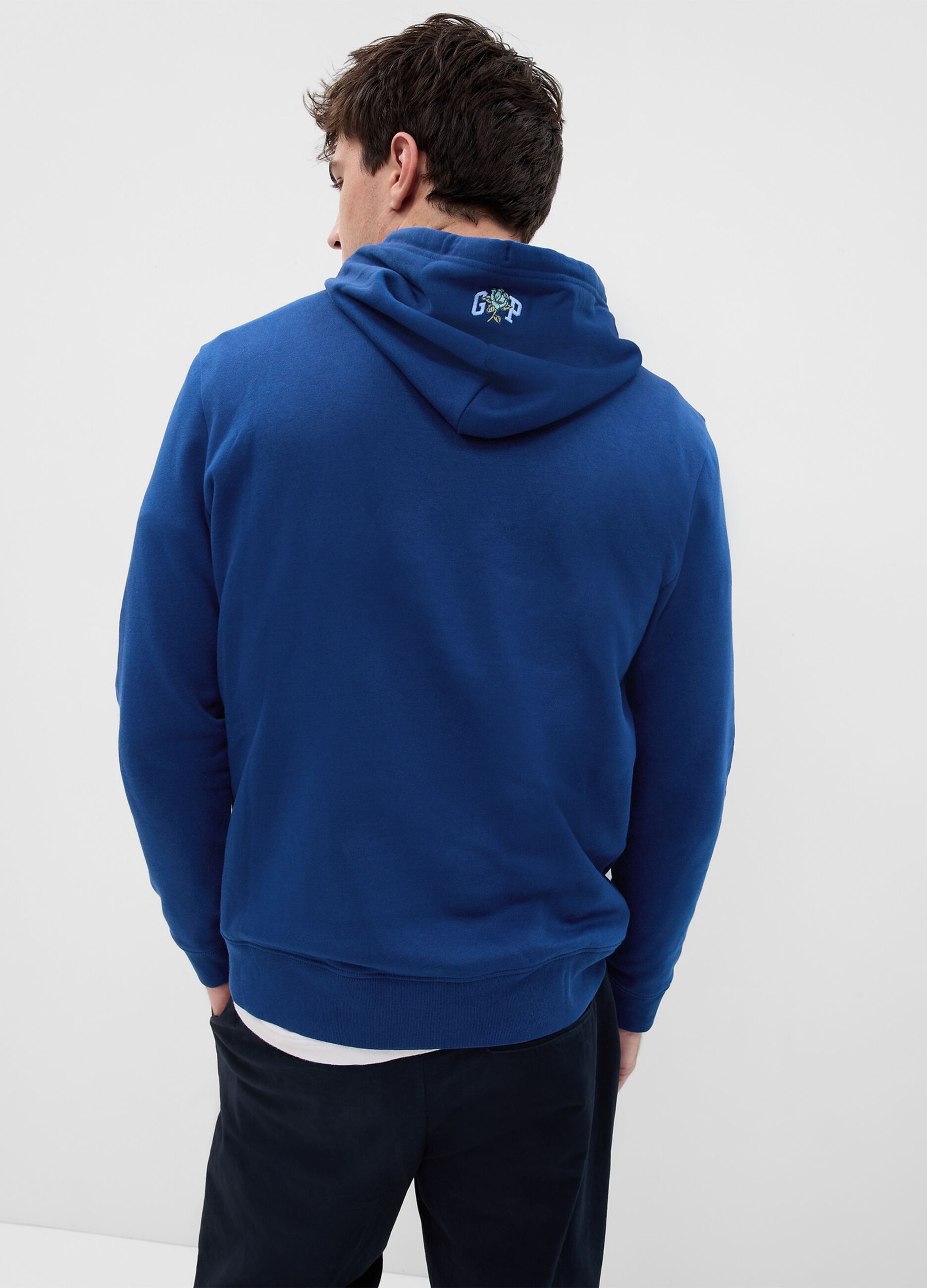 Hoodie with print and embroidered logo_1
