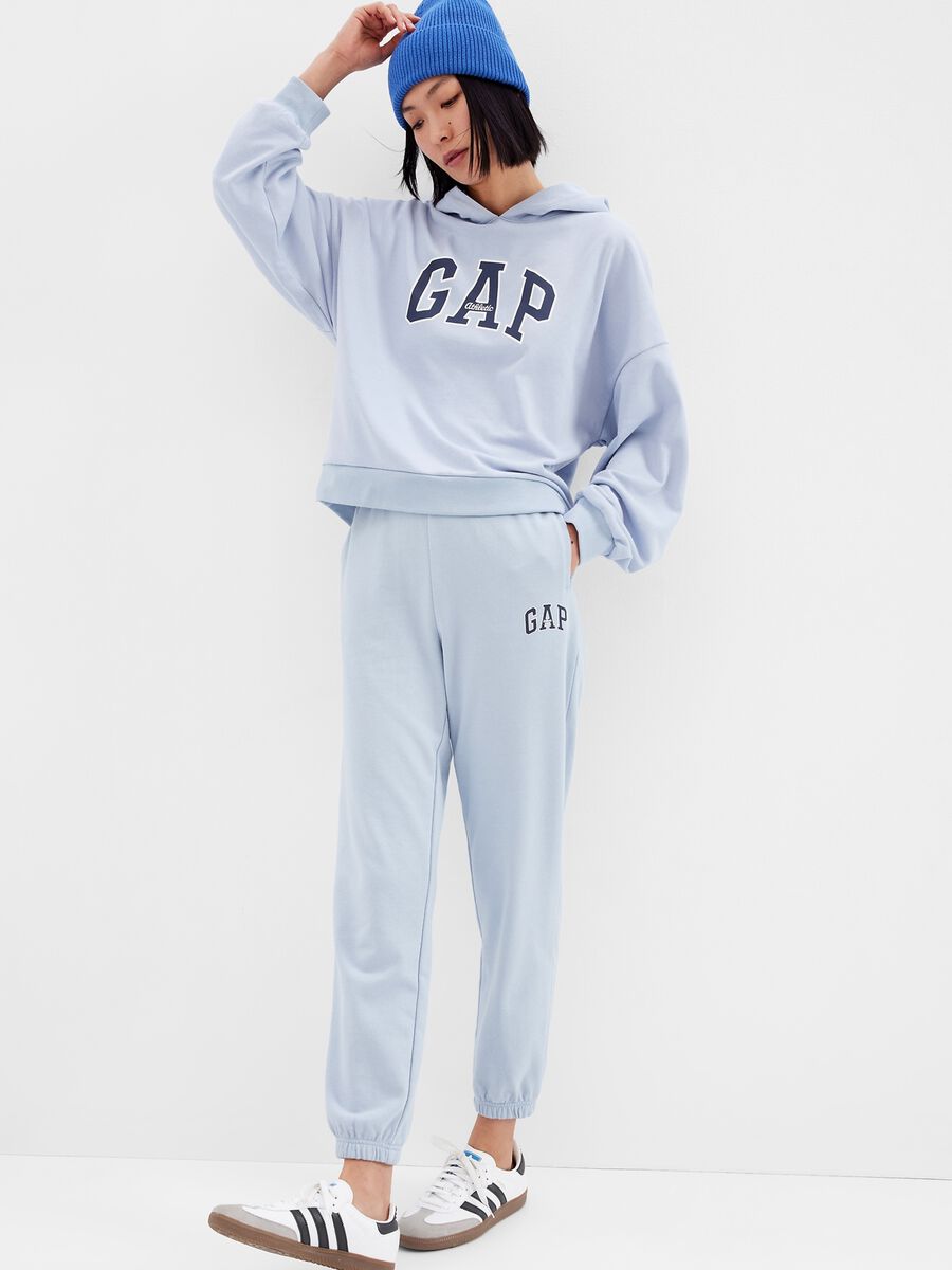 Joggers relaxed fit con stampa logo Donna_0