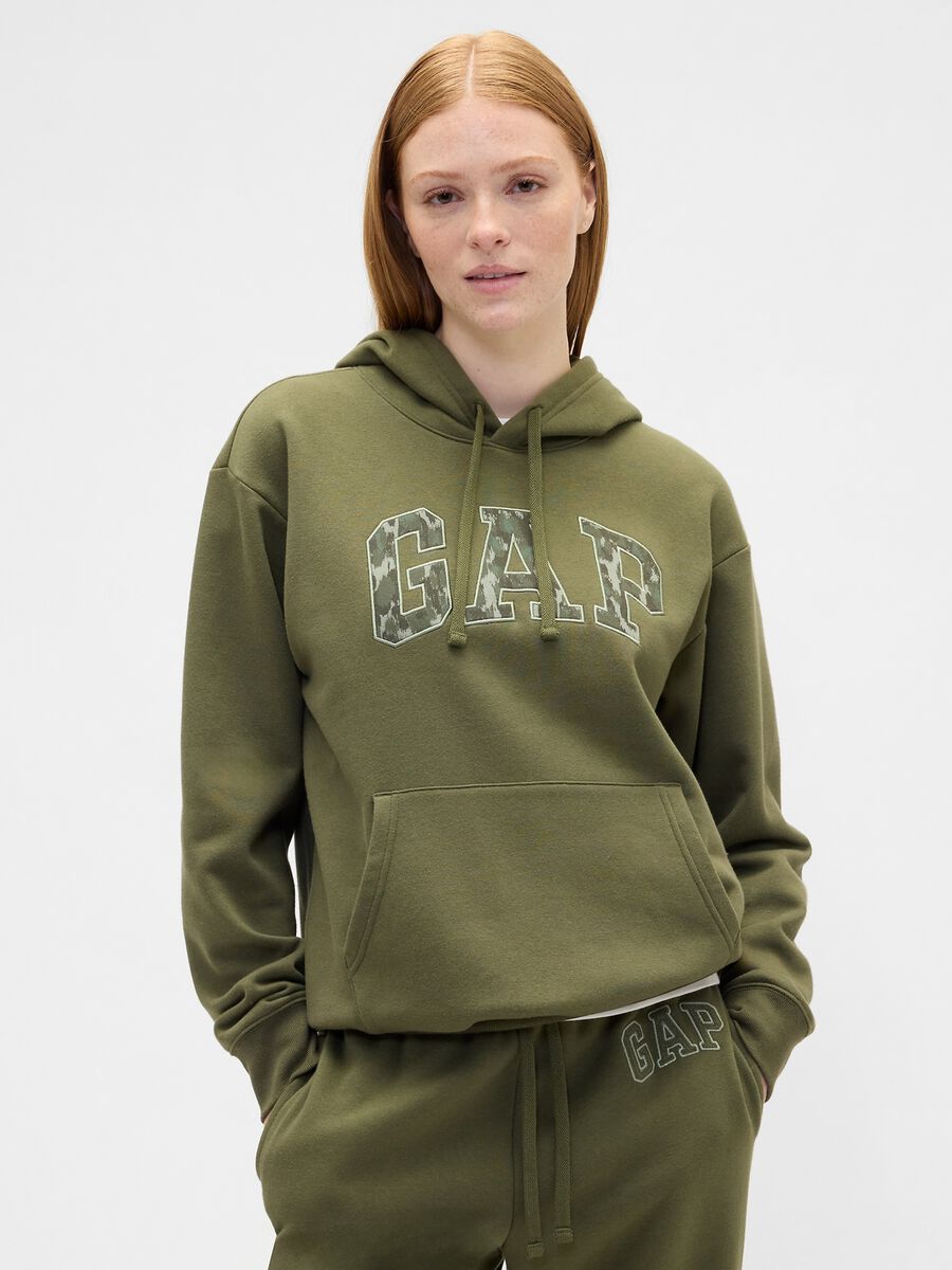 Felpa verde GAP con cappuccio Donna_0