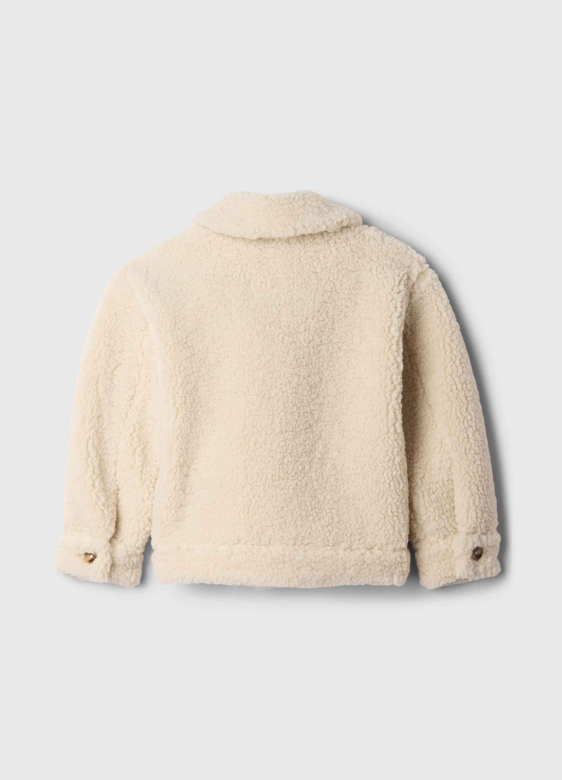Giubbotto in sherpa con tasche _1