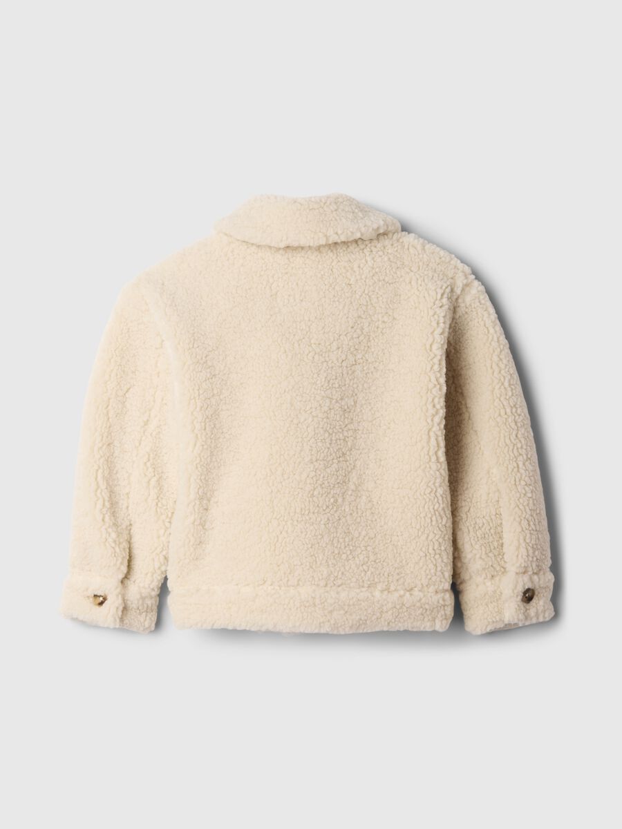 Sherpa jacket with pockets Baby Girl_1