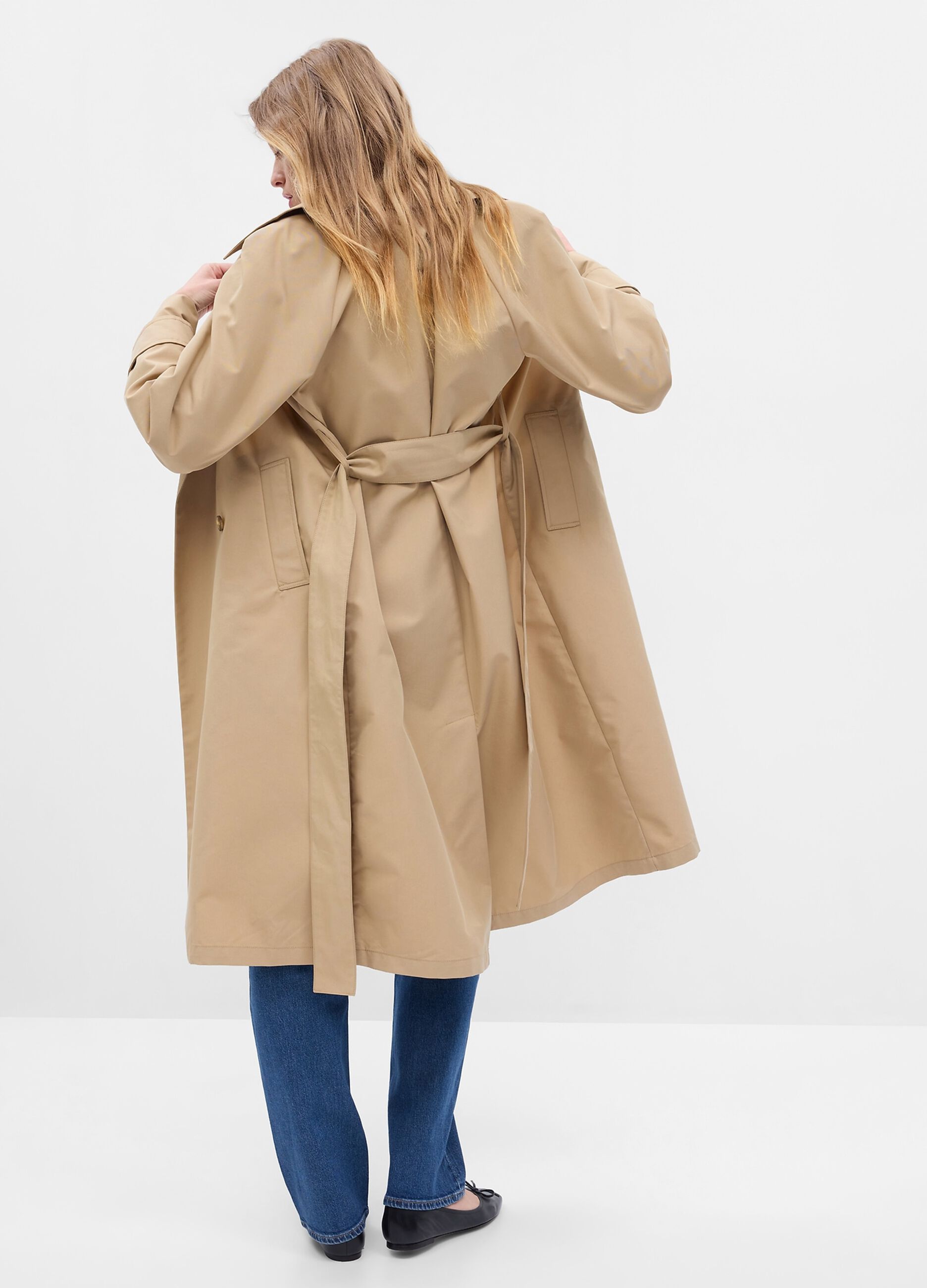Trench lungo con maniche raglan_1