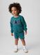 Set felpa e shorts in misto cotone con logo GAP_0