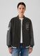 Bomber varsity con maniche effetto lucido_0