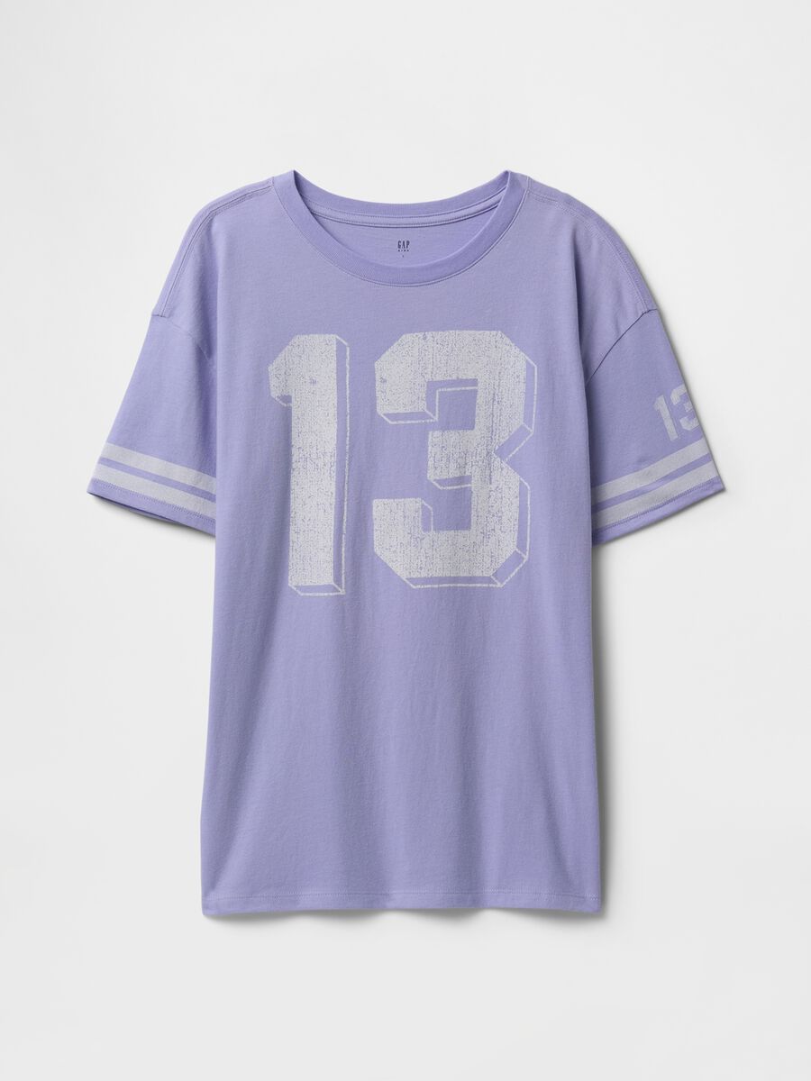 T-shirt viola con design sportivo Bambina_2