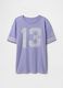 Purple T-shirt with sporty design_2