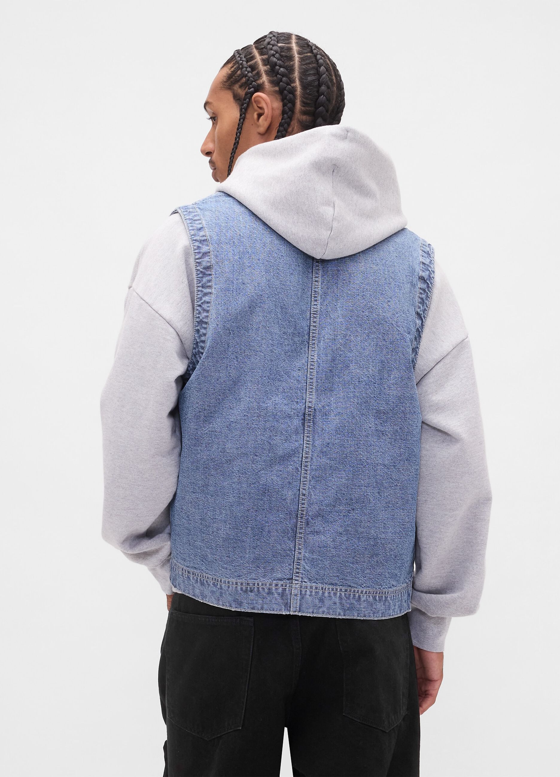 Gilet denim in cotone